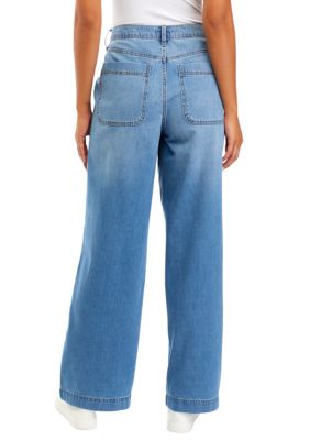 No Boundaries Juniors' High Rise Pull-On Stretch Cord Flare Pants