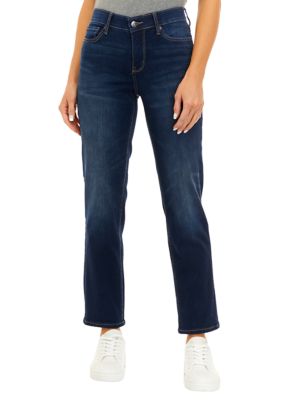 Wonderly Petite Mid Rise Straight Jeans | belk