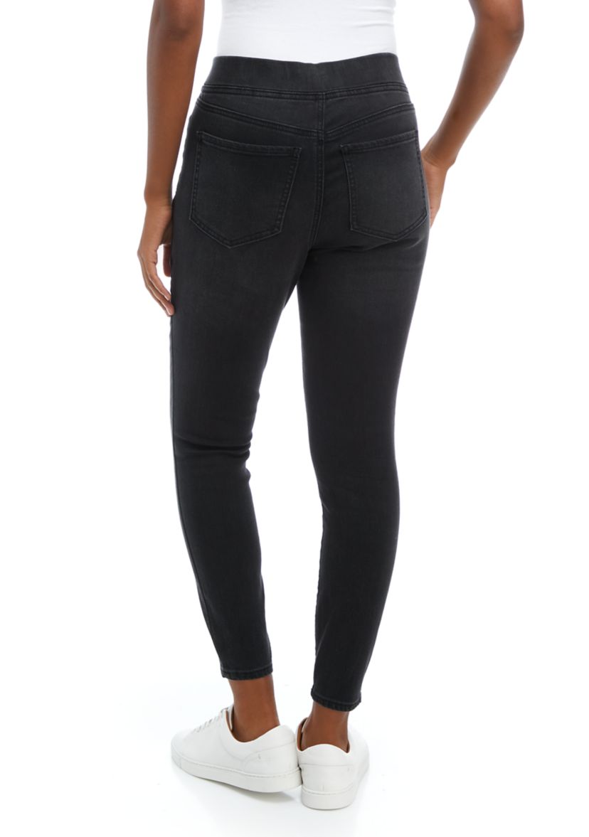 Petite High Rise Pull On Skinny Jeans