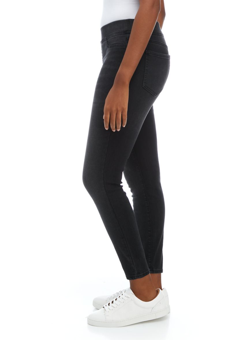 Petite High Rise Pull On Skinny Jeans