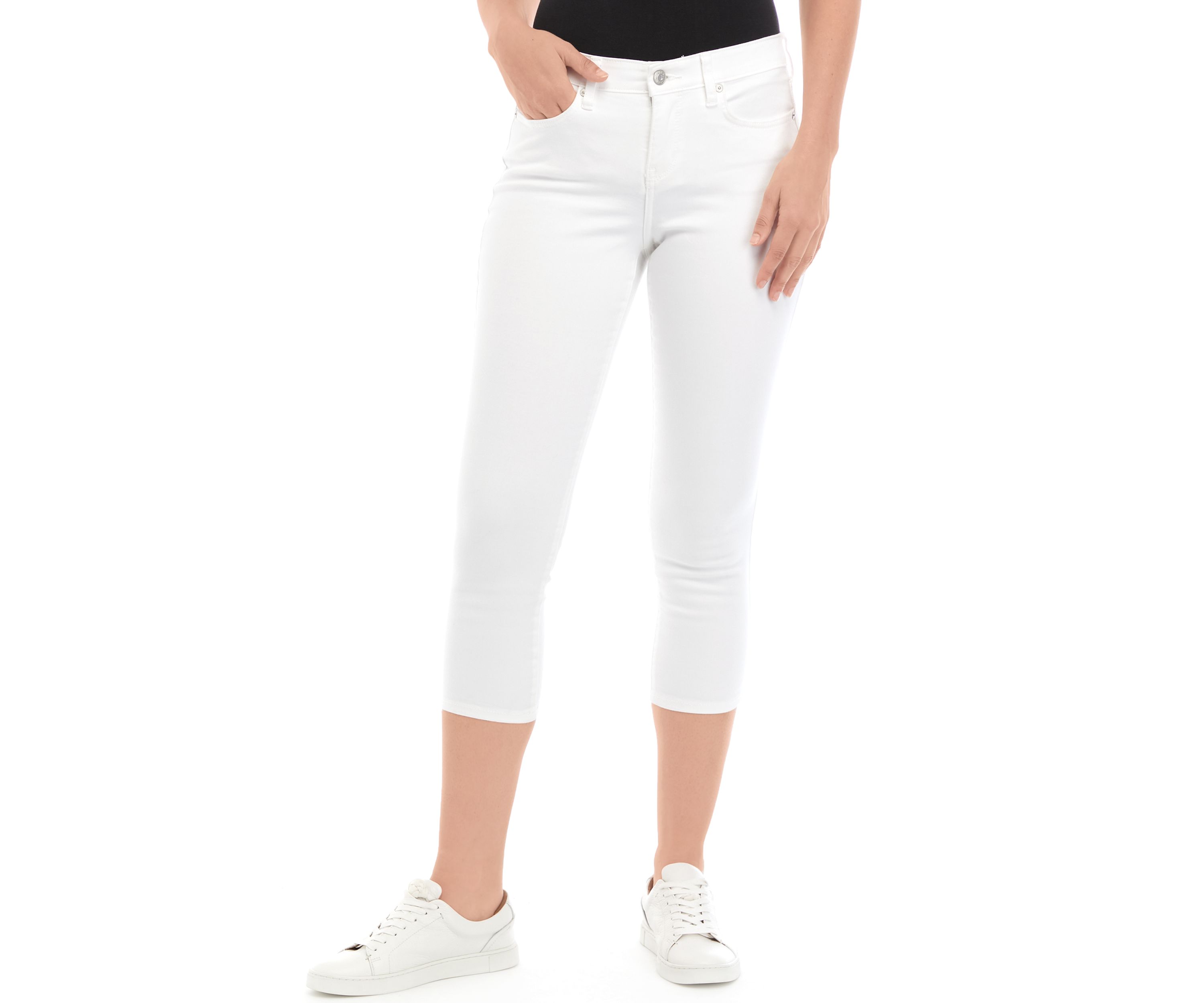 Petite 5 Pocket Cropped Denim Jeans