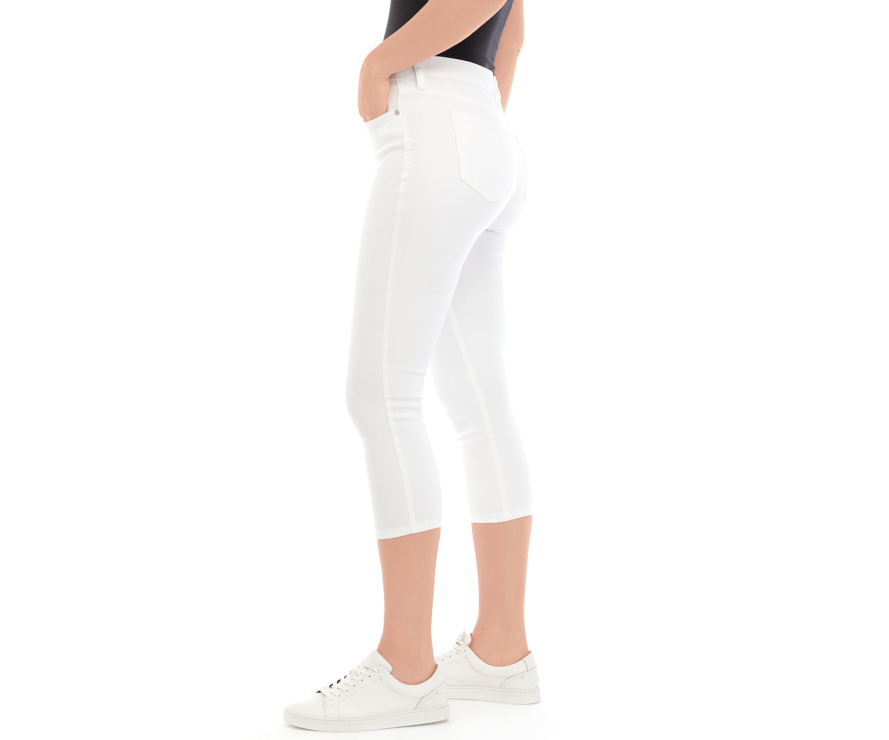 Petite 5 Pocket Cropped Denim Jeans