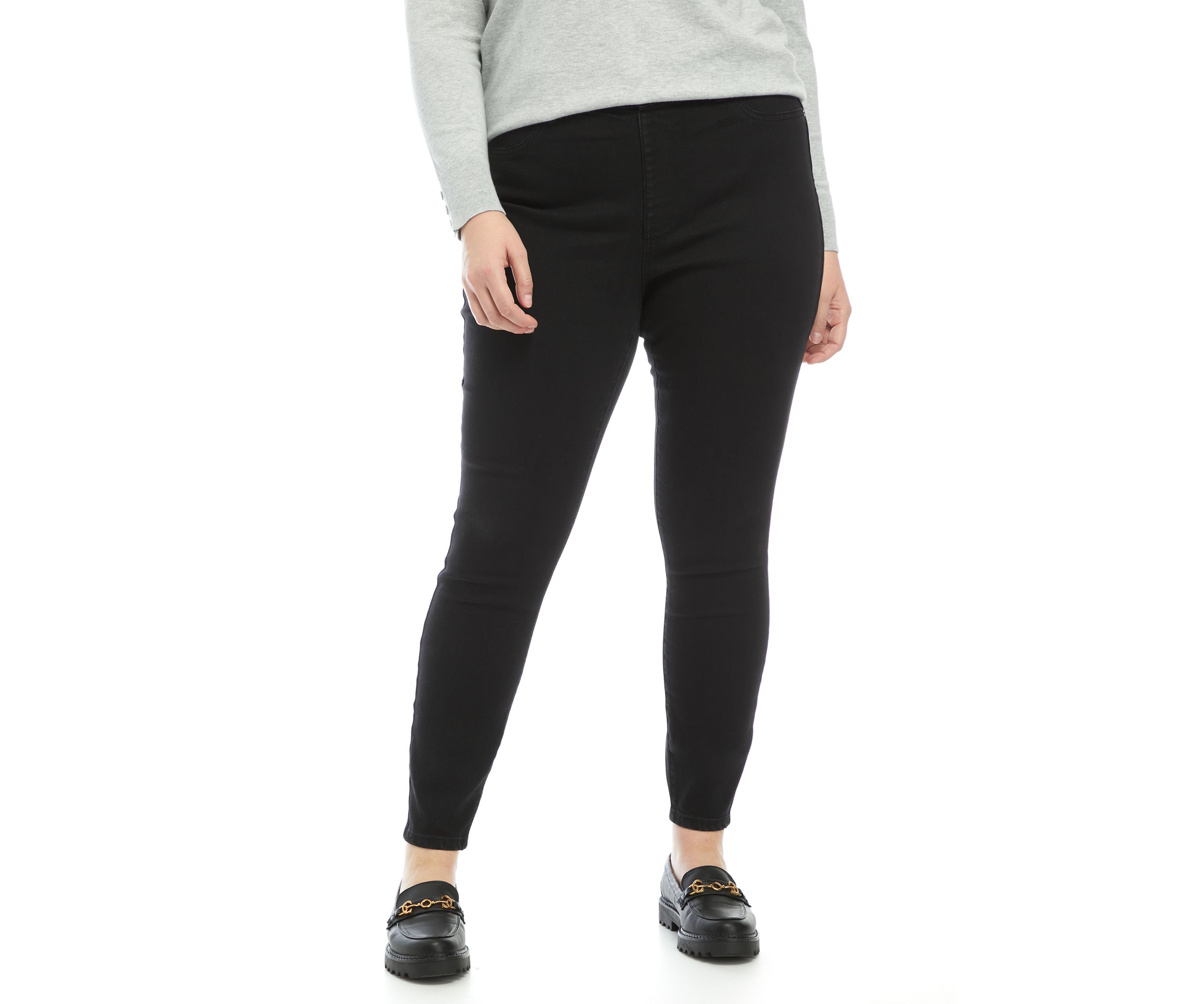 Plus Size High Rise Pull On Jeggings