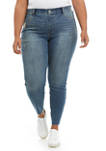 Plus Size High Rise Pull On Skinny Jeans 