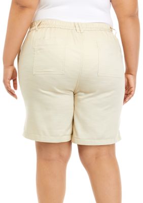 ZKCCNUK Plus Size Shorts Women Casual Solid Pure High Strength