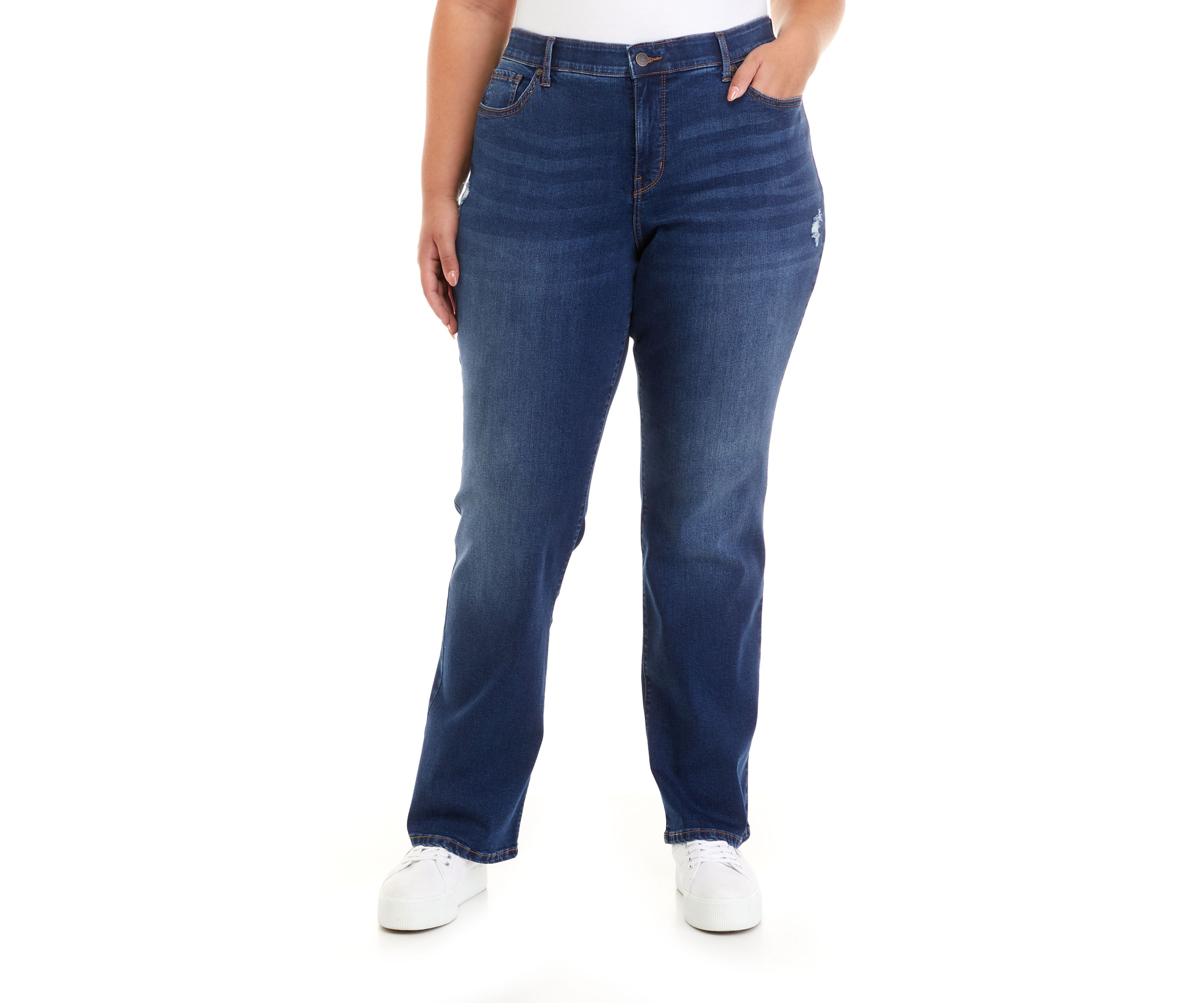 Plus Size Mid Rise Bootcut Jeans 