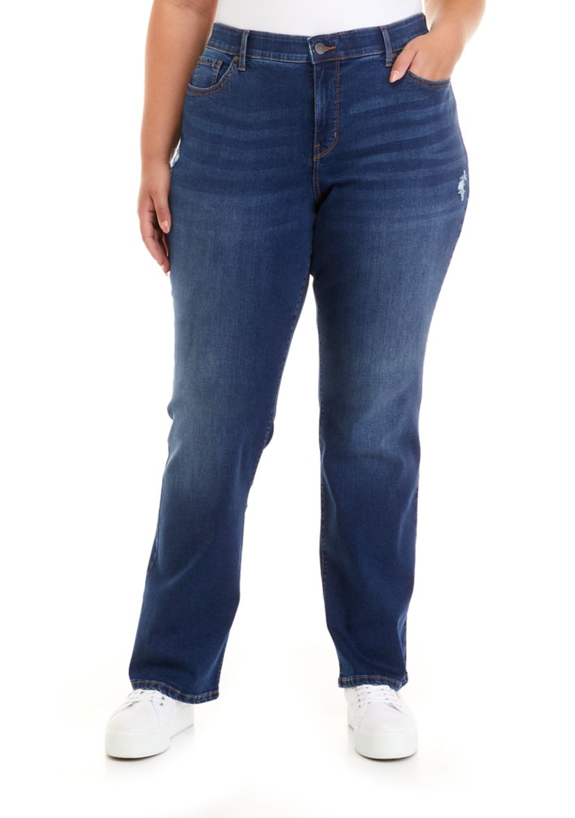 Plus Size Mid Rise Bootcut Jeans 
