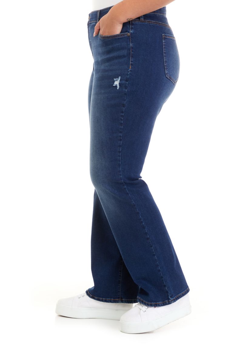 Plus Size Mid Rise Bootcut Jeans 