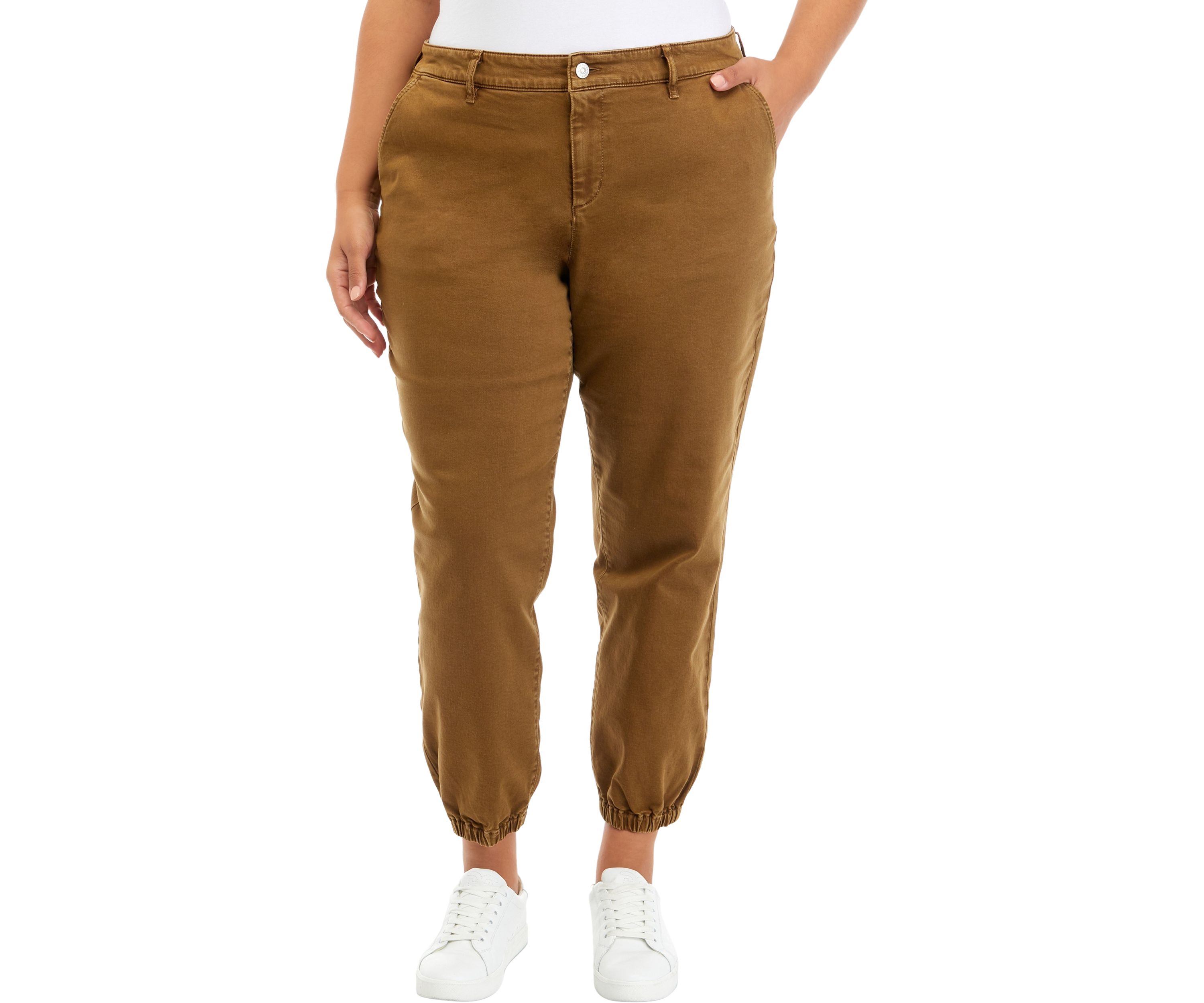 Plus Size Denim Joggers