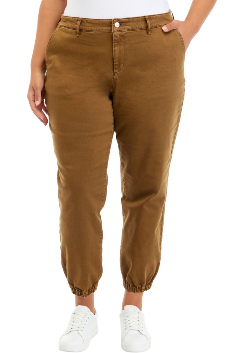 Plus Size Denim Joggers