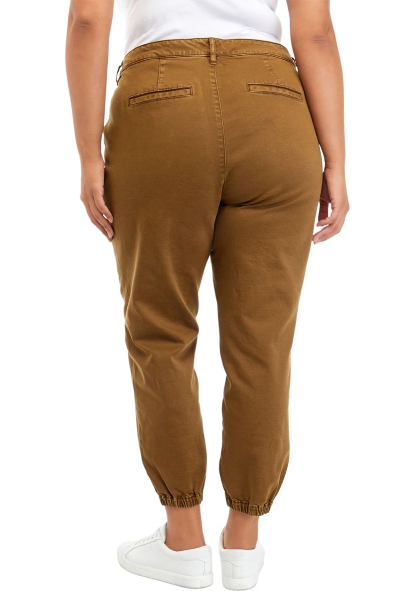 Plus Size Denim Joggers