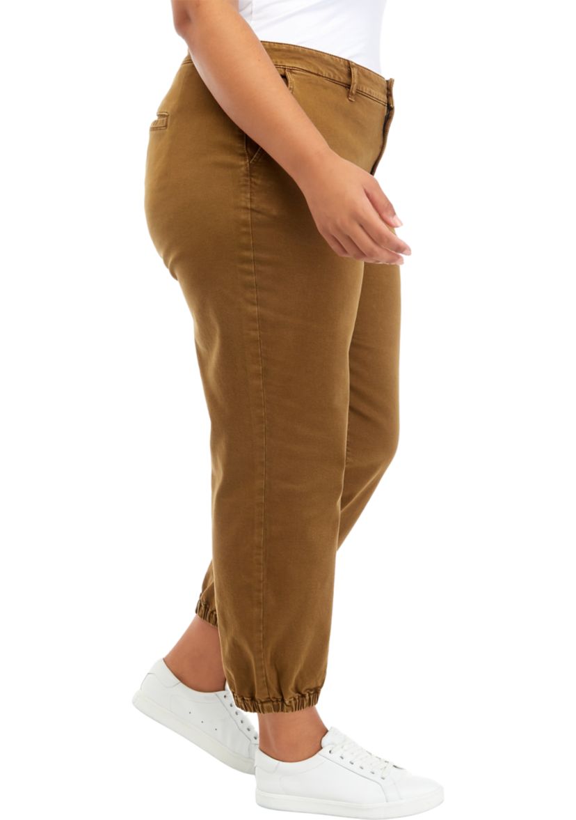 Plus Size Denim Joggers