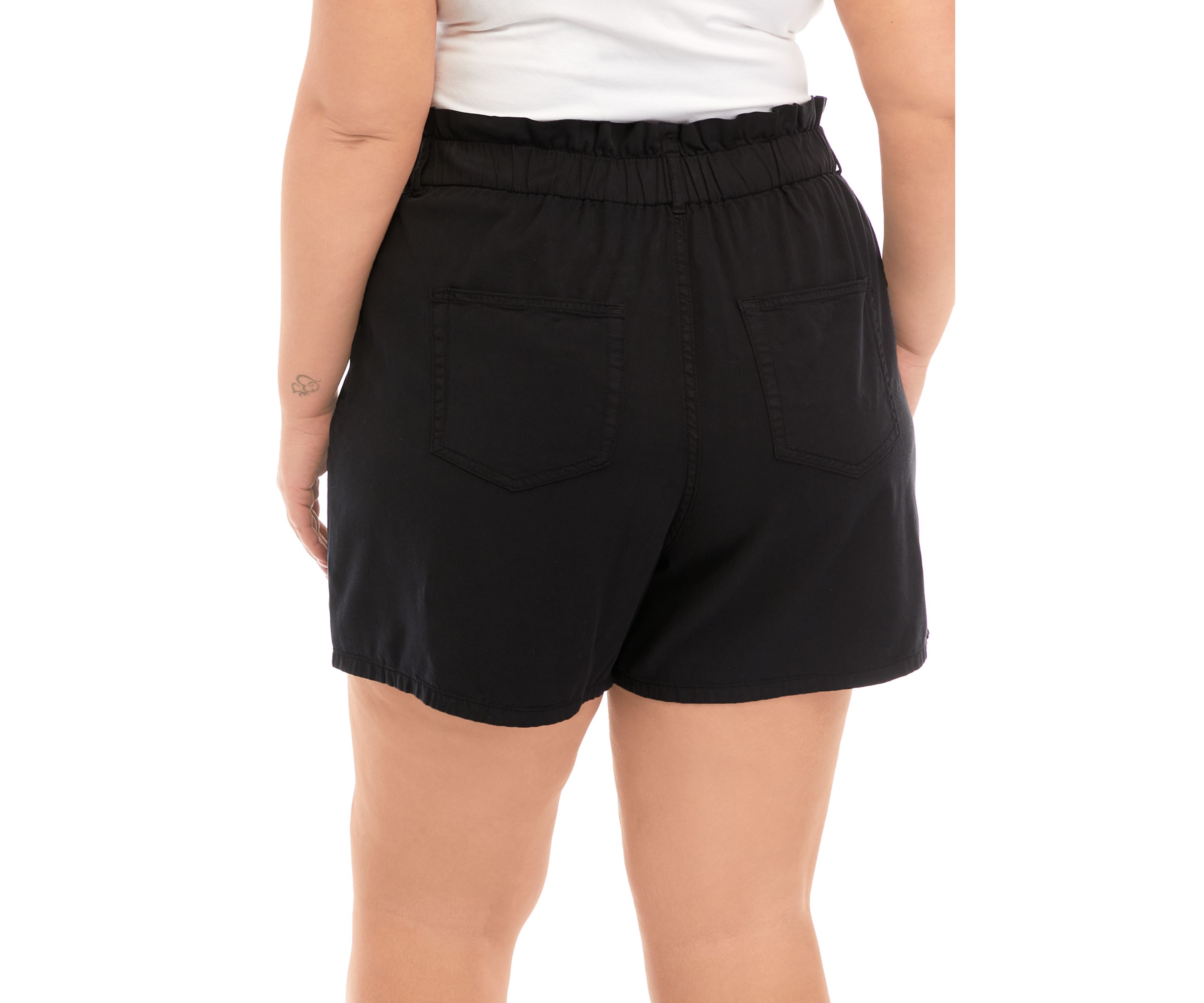 Plus Size Paperbag Shorts