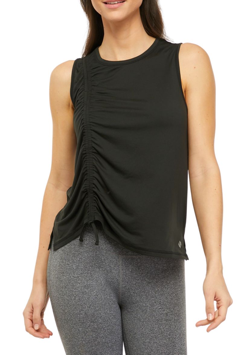 Sleeveless Tie Ruched Tank 