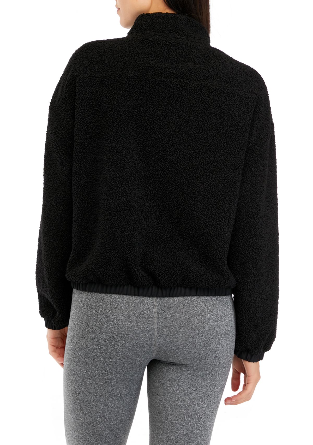 Womens Full Zip Mixed Media Jacket