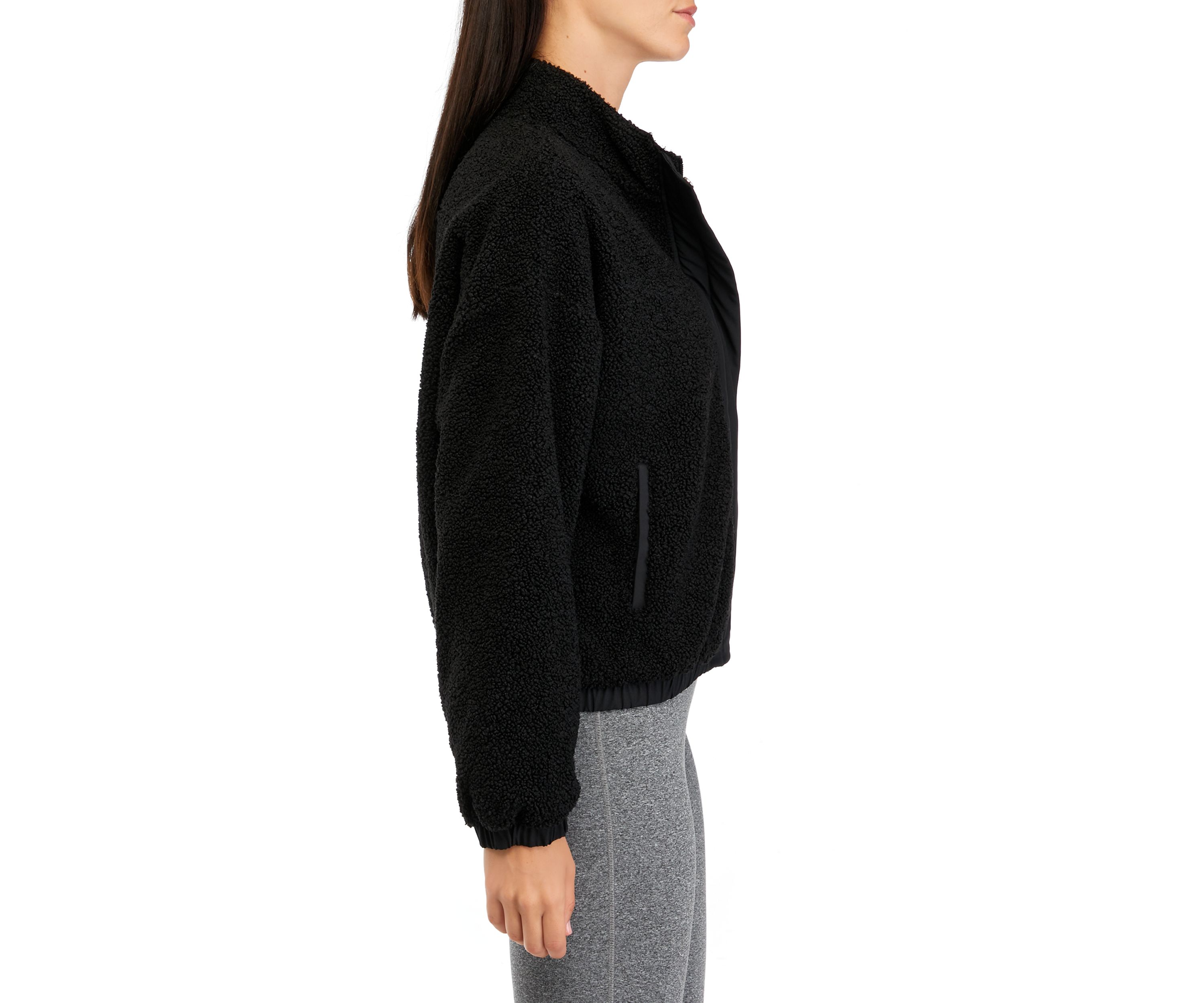 Womens Full Zip Mixed Media Jacket