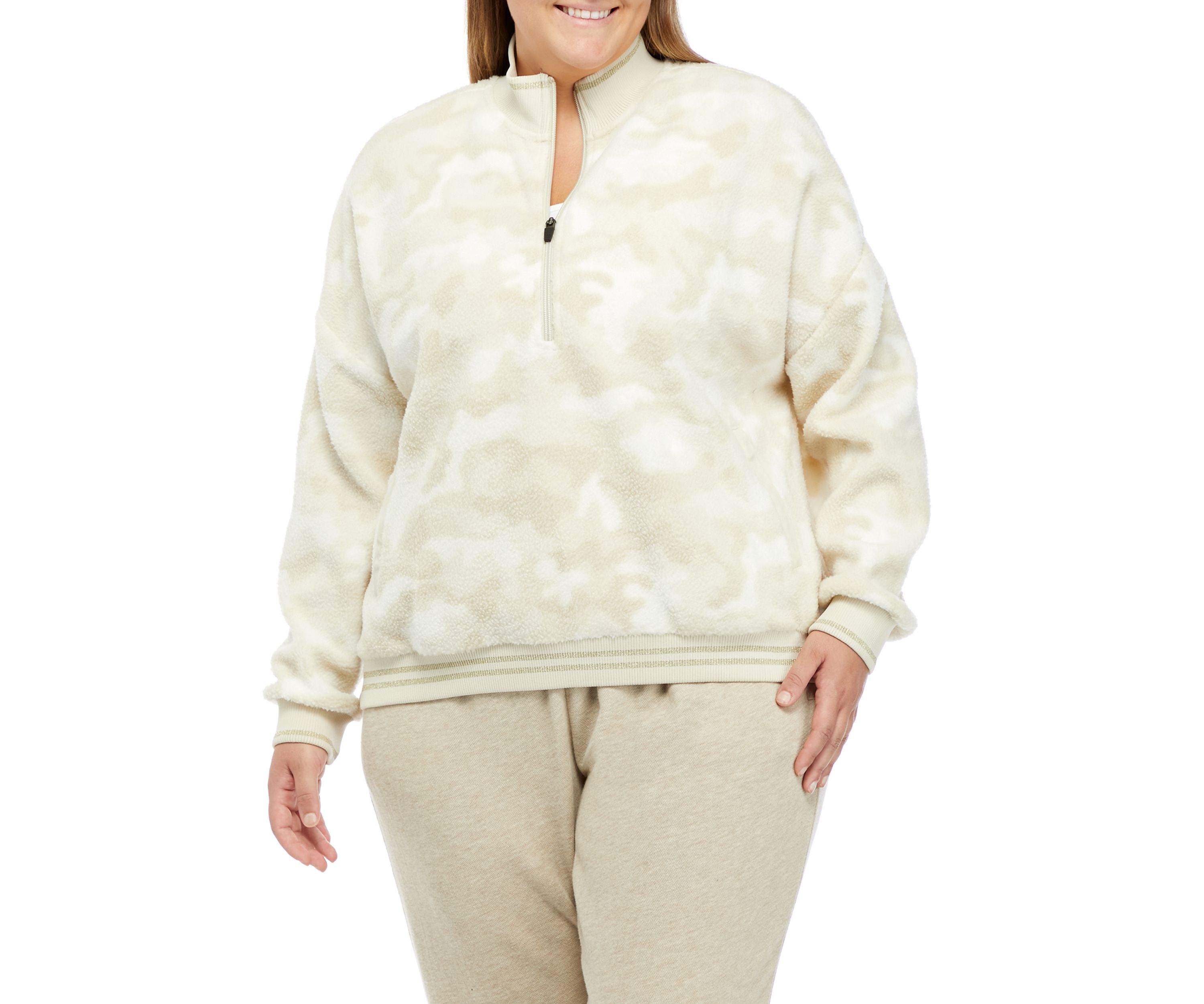 Plus SIze Quarter Zip Pullover