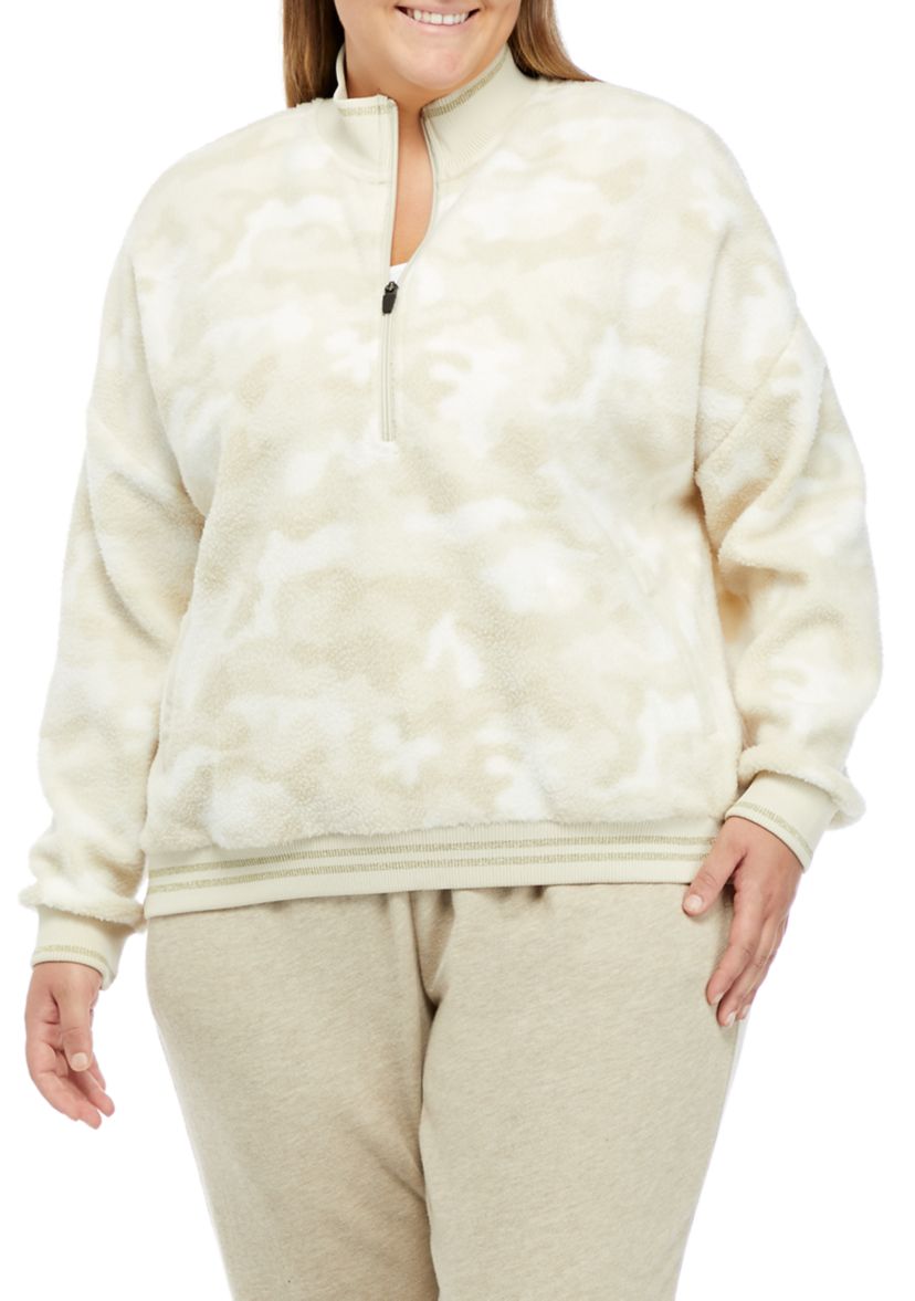 Plus SIze Quarter Zip Pullover