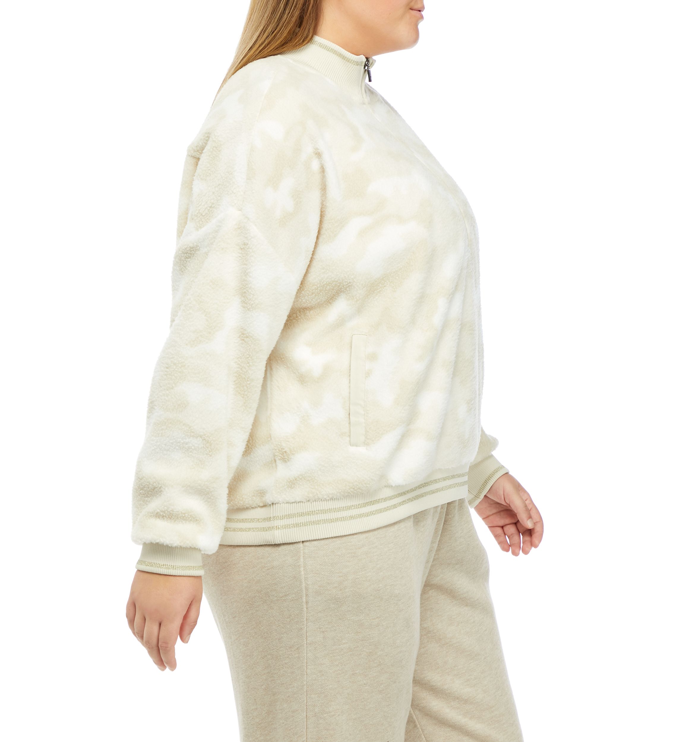 Plus SIze Quarter Zip Pullover