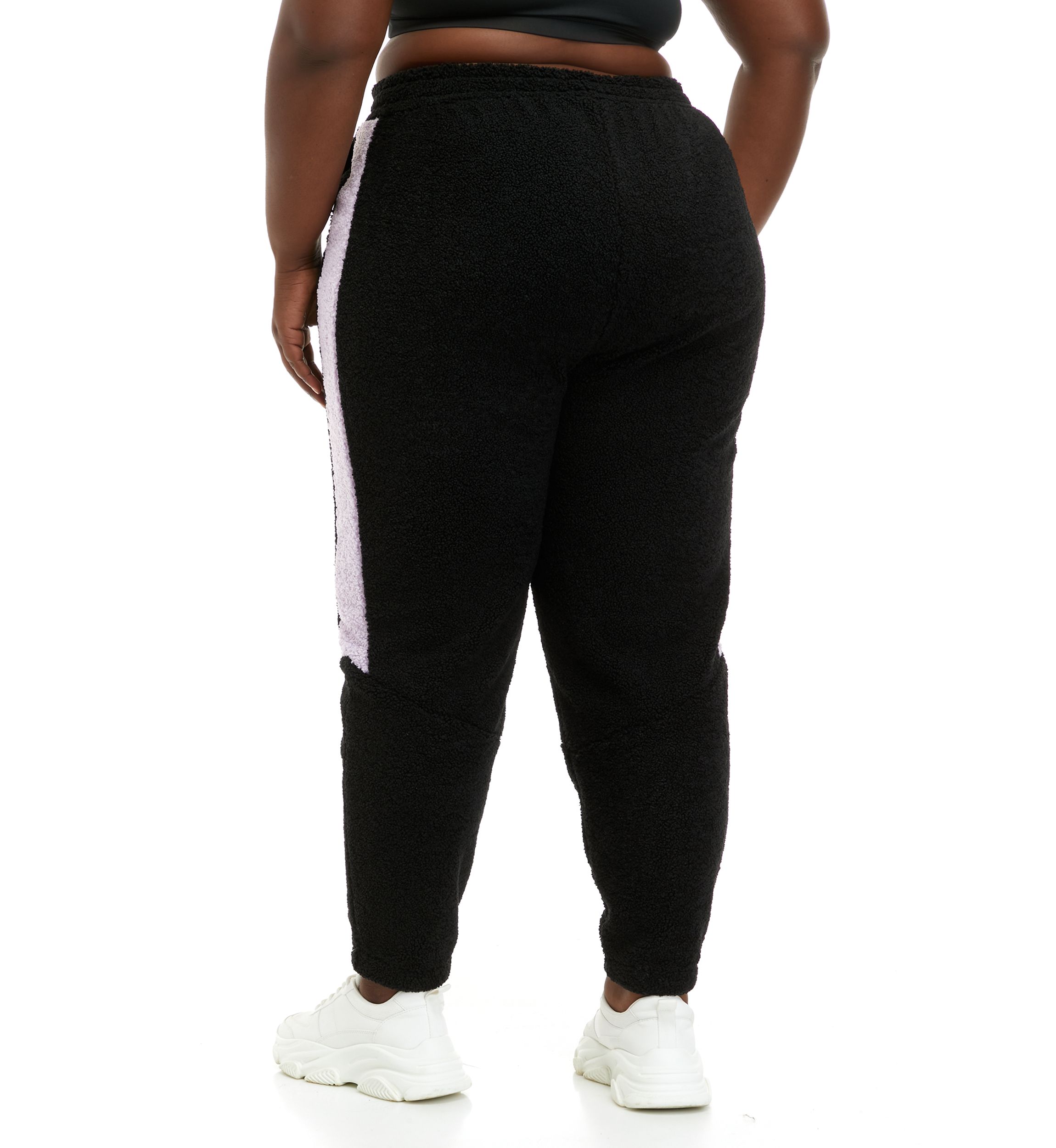Plus Size Tape Sherpa Joggers