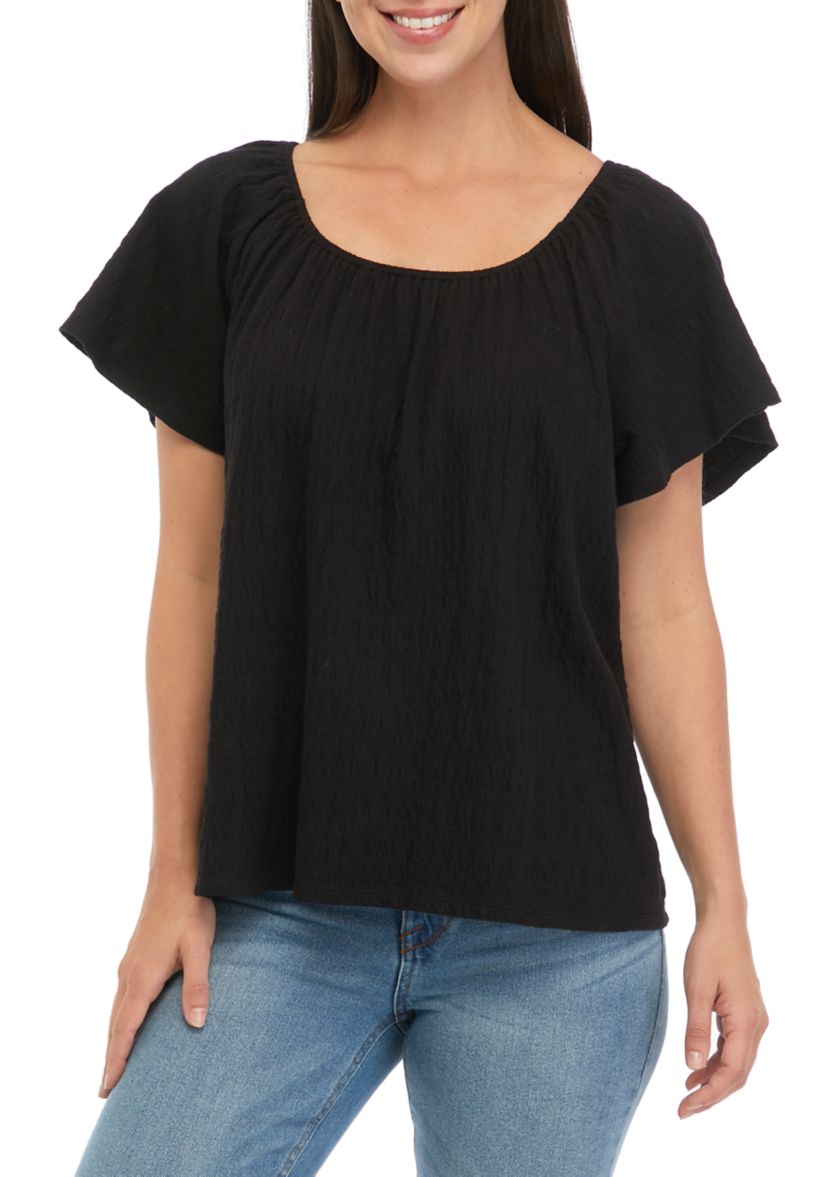 Womens Short Sleeve Swing Top