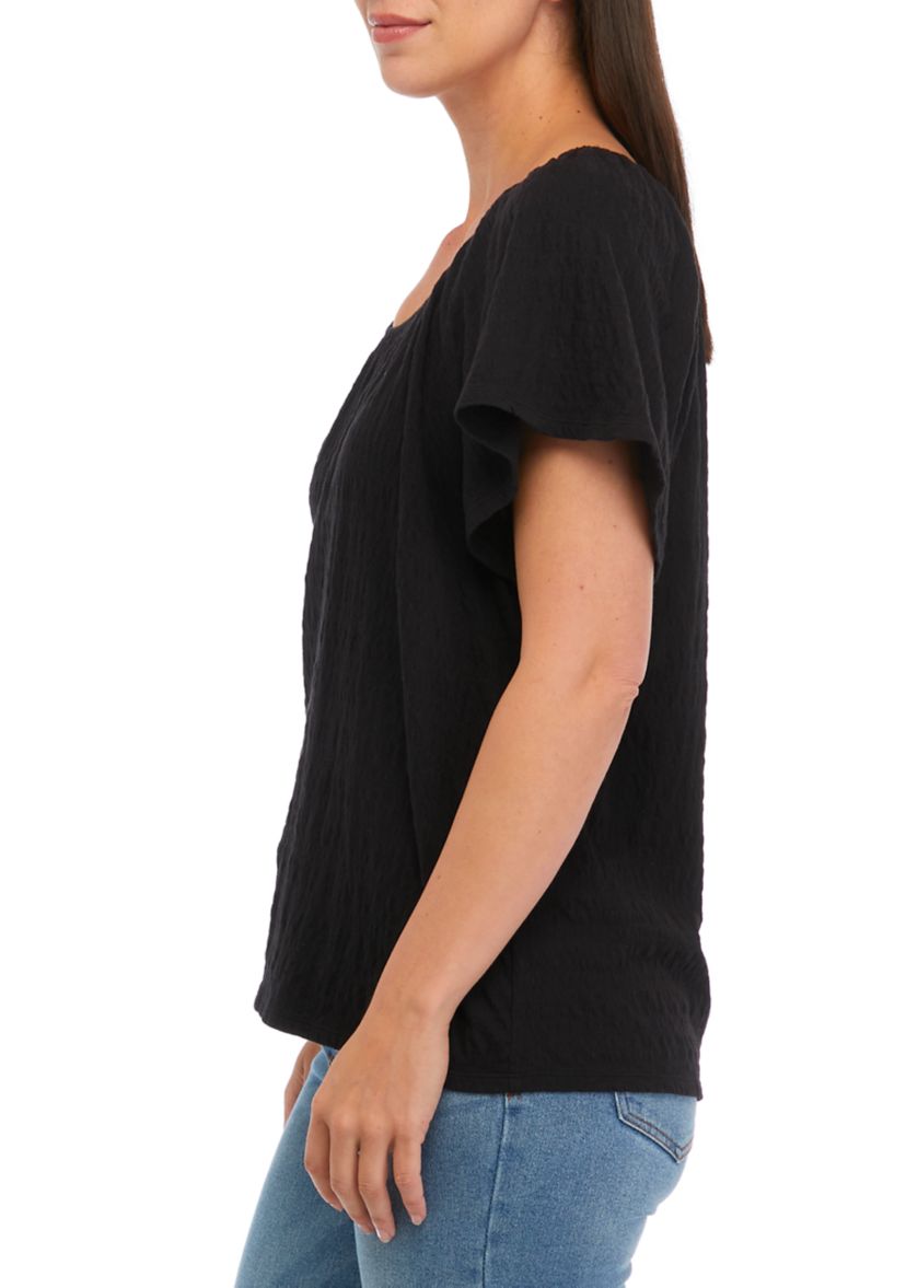 Womens Short Sleeve Swing Top
