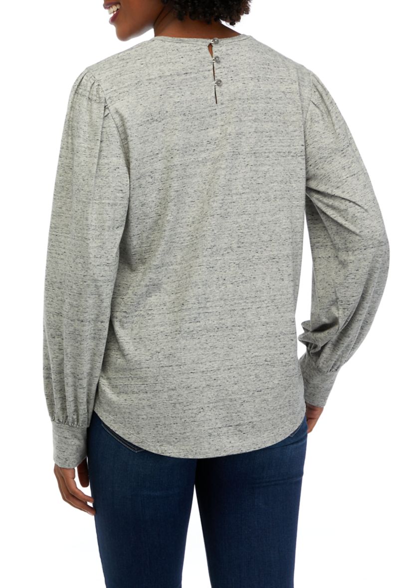 Womens Long Sleeve Crew Neck Top