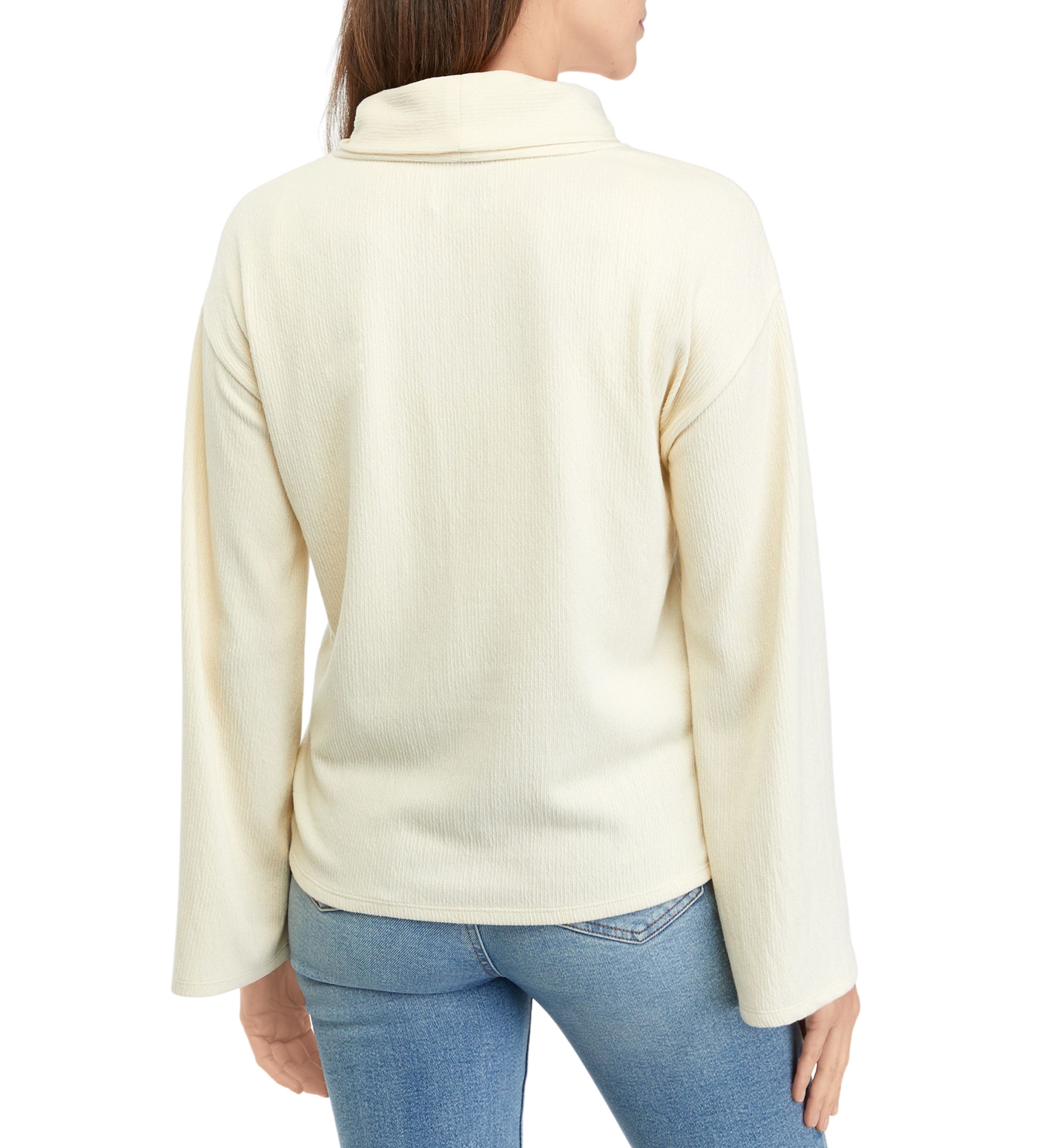 Womens Bell Sleeve Turtleneck Sweater 