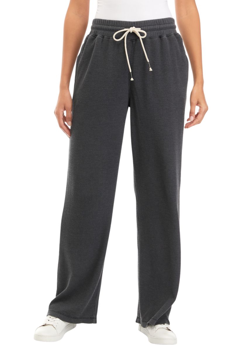 Womens Knit Wide Leg Pants