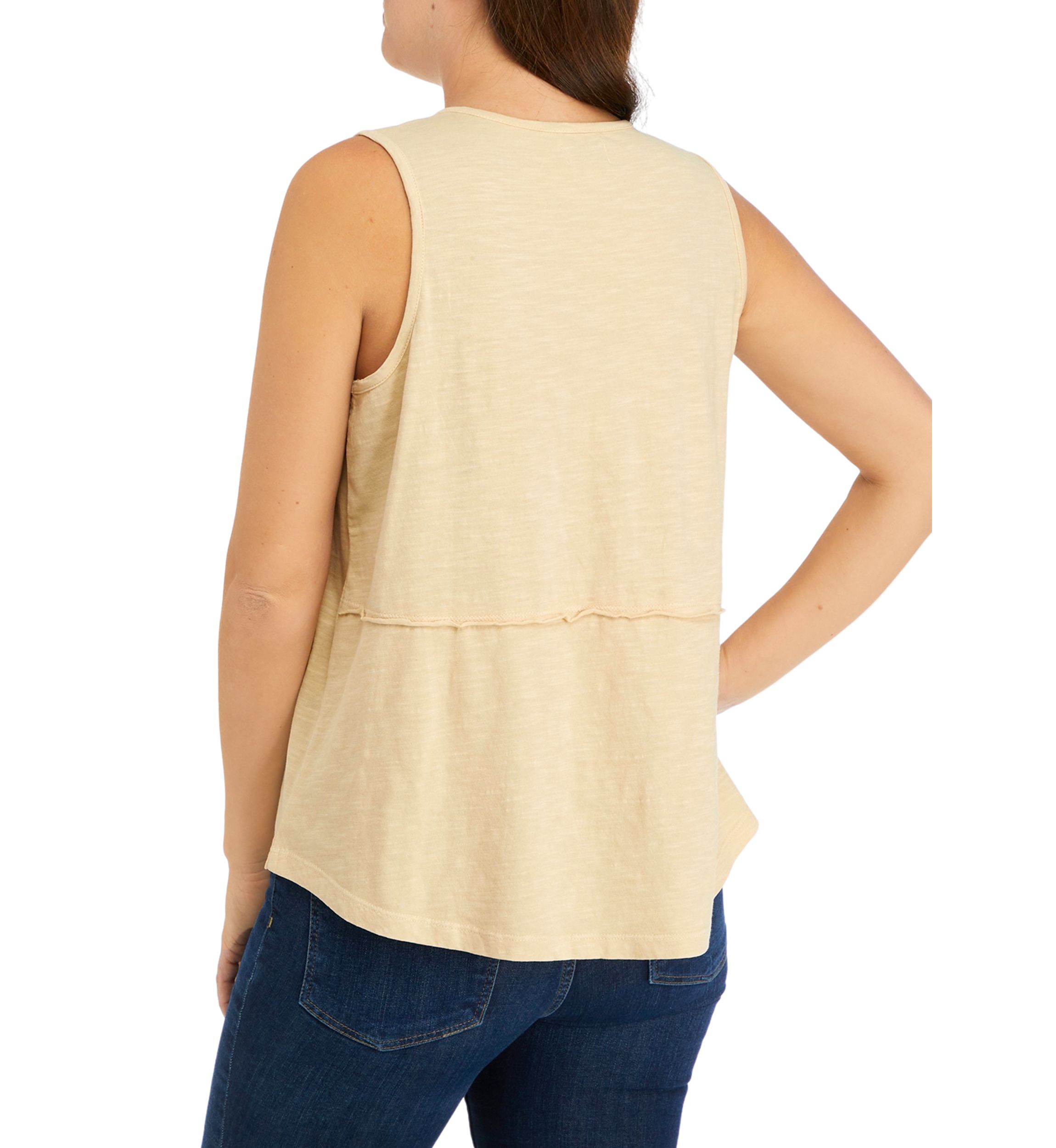 Womens Split Neck Tank Top