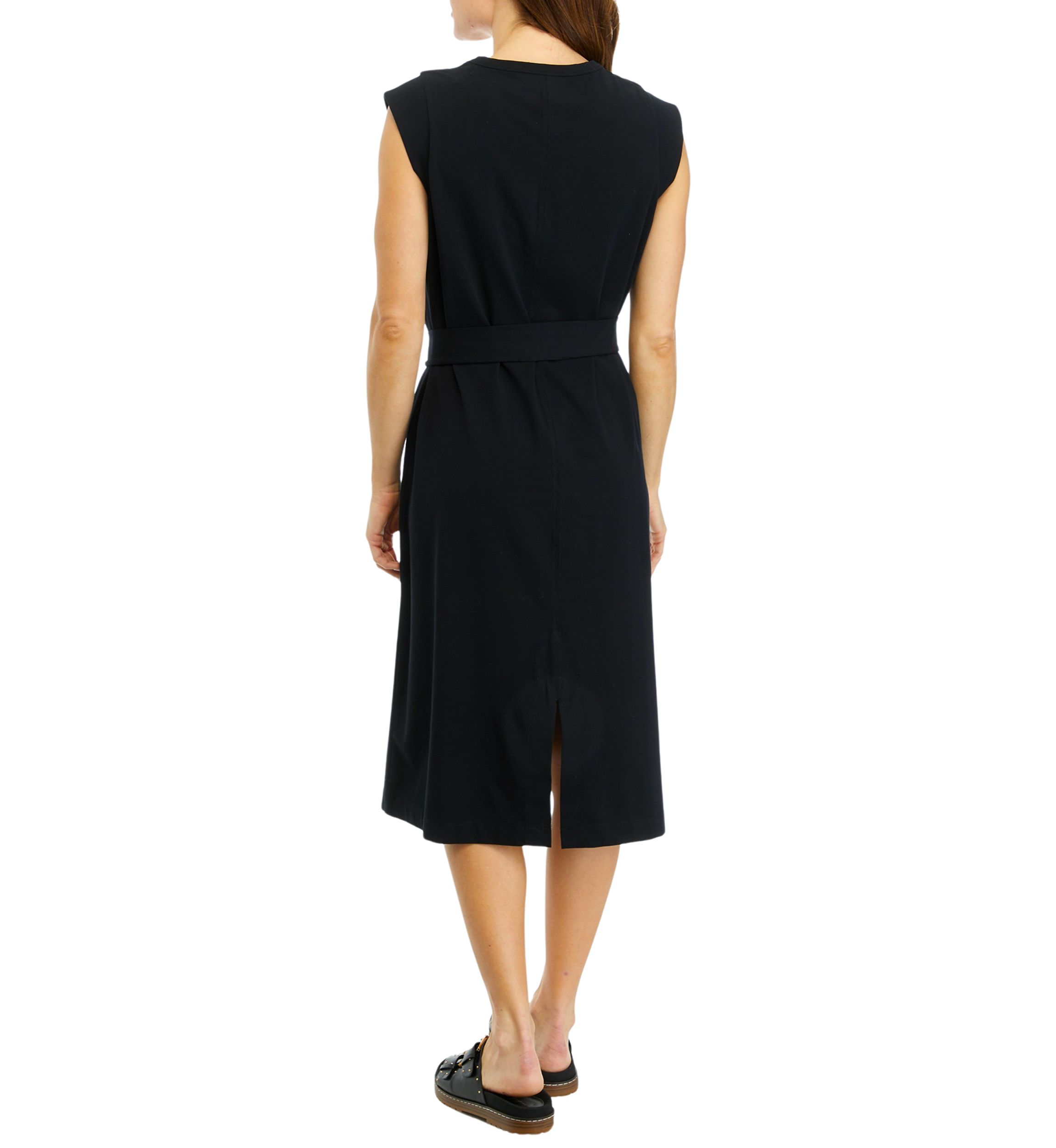 Womens Tie Waist Midi Dress