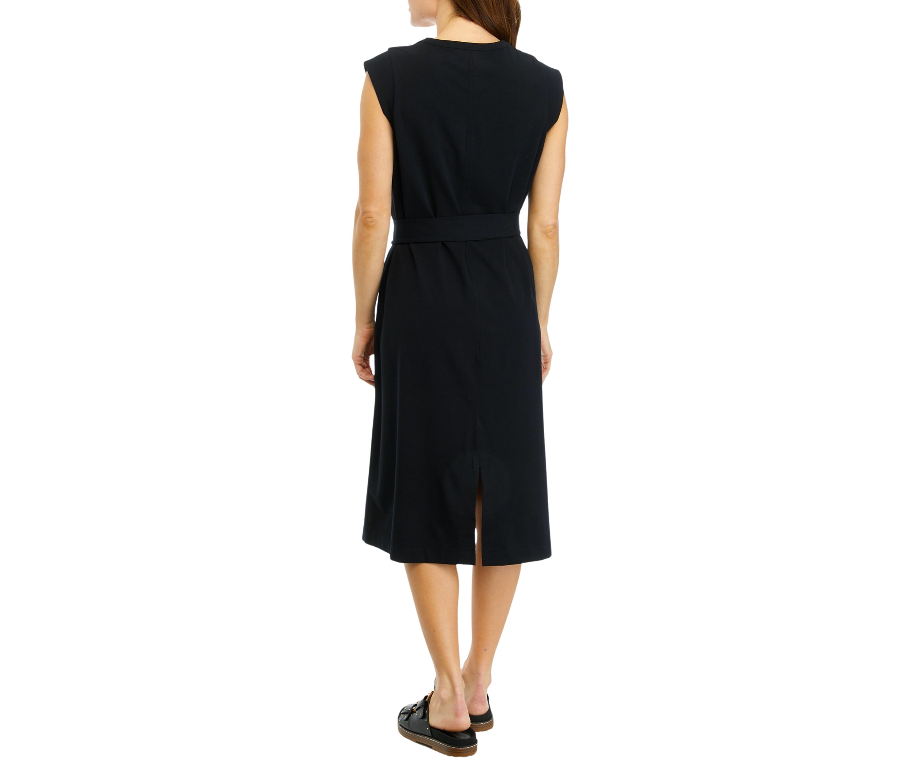Womens Tie Waist Midi Dress