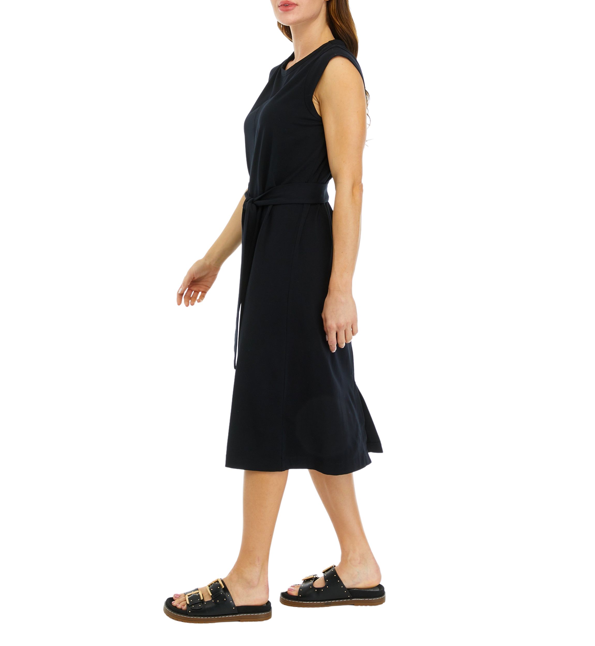Womens Tie Waist Midi Dress