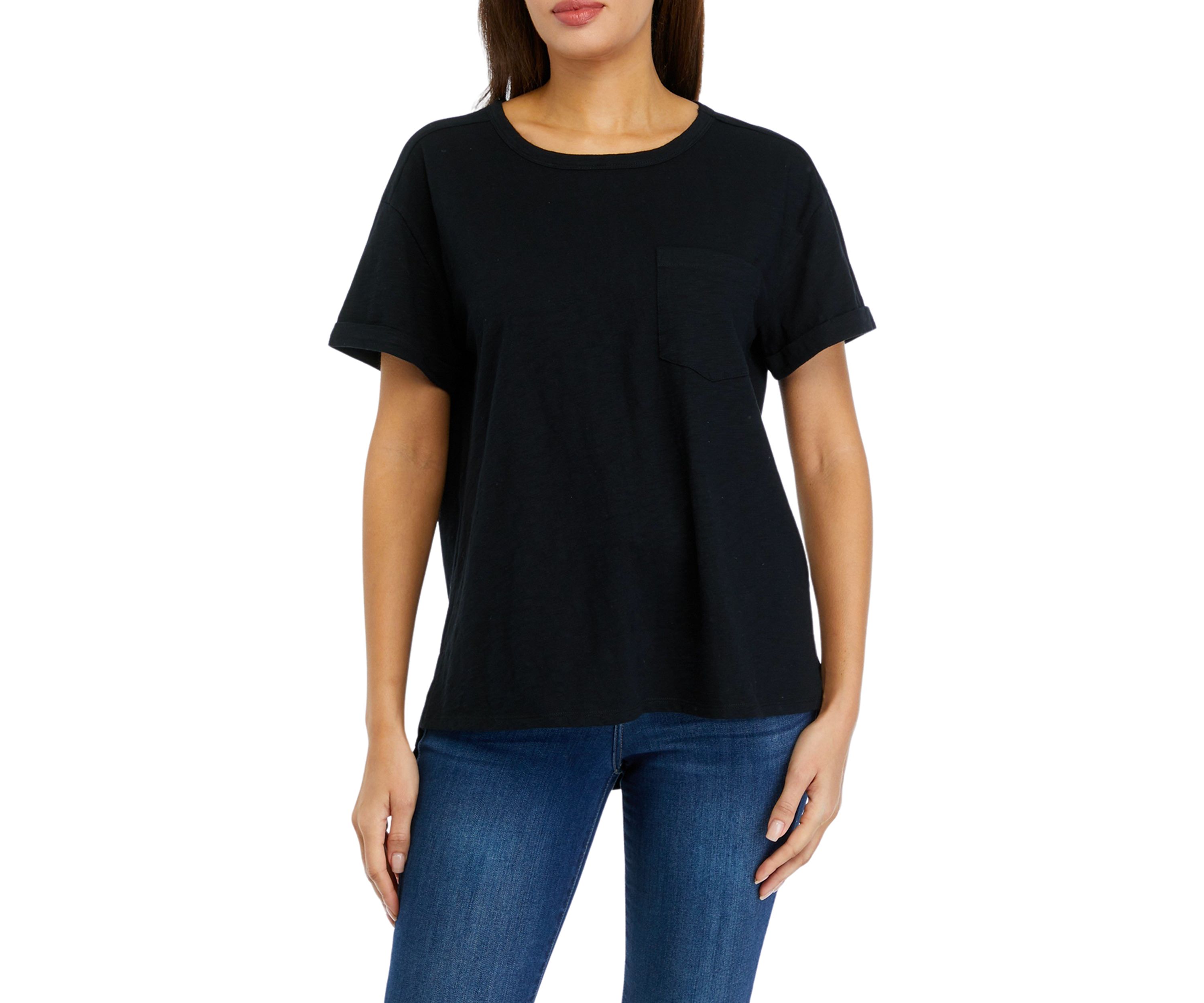 Womens Vintage Boyfriend Pocket T-Shirt