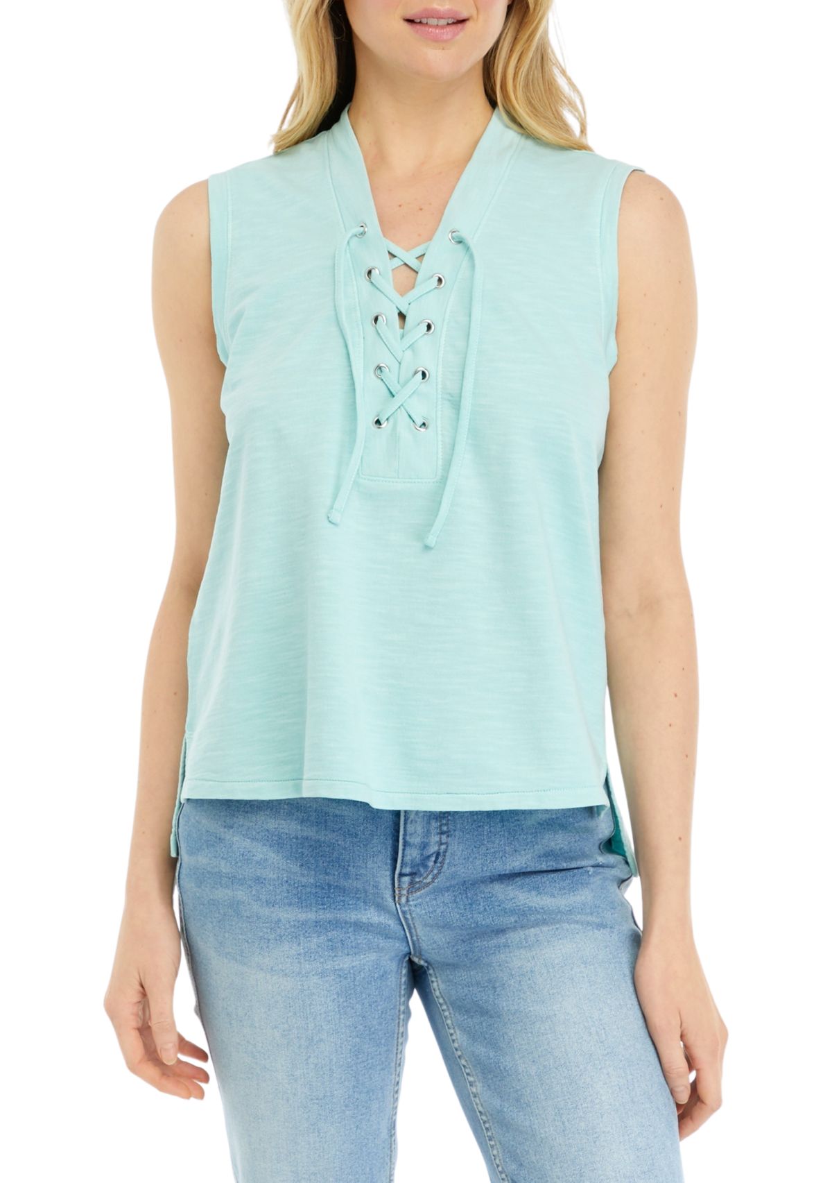 Womens Lace Up Tank Top