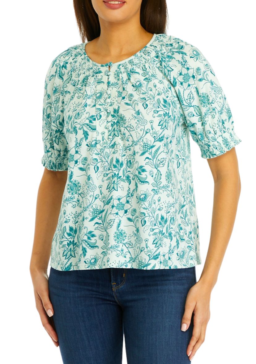 Womens Button Front Blouse