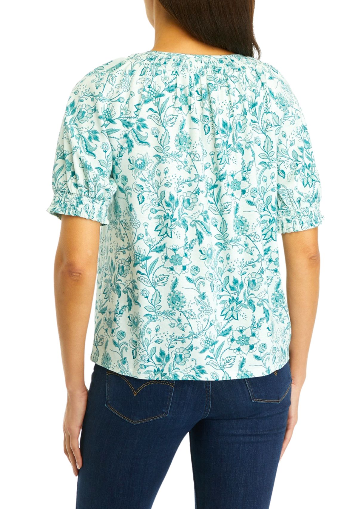 Womens Button Front Blouse