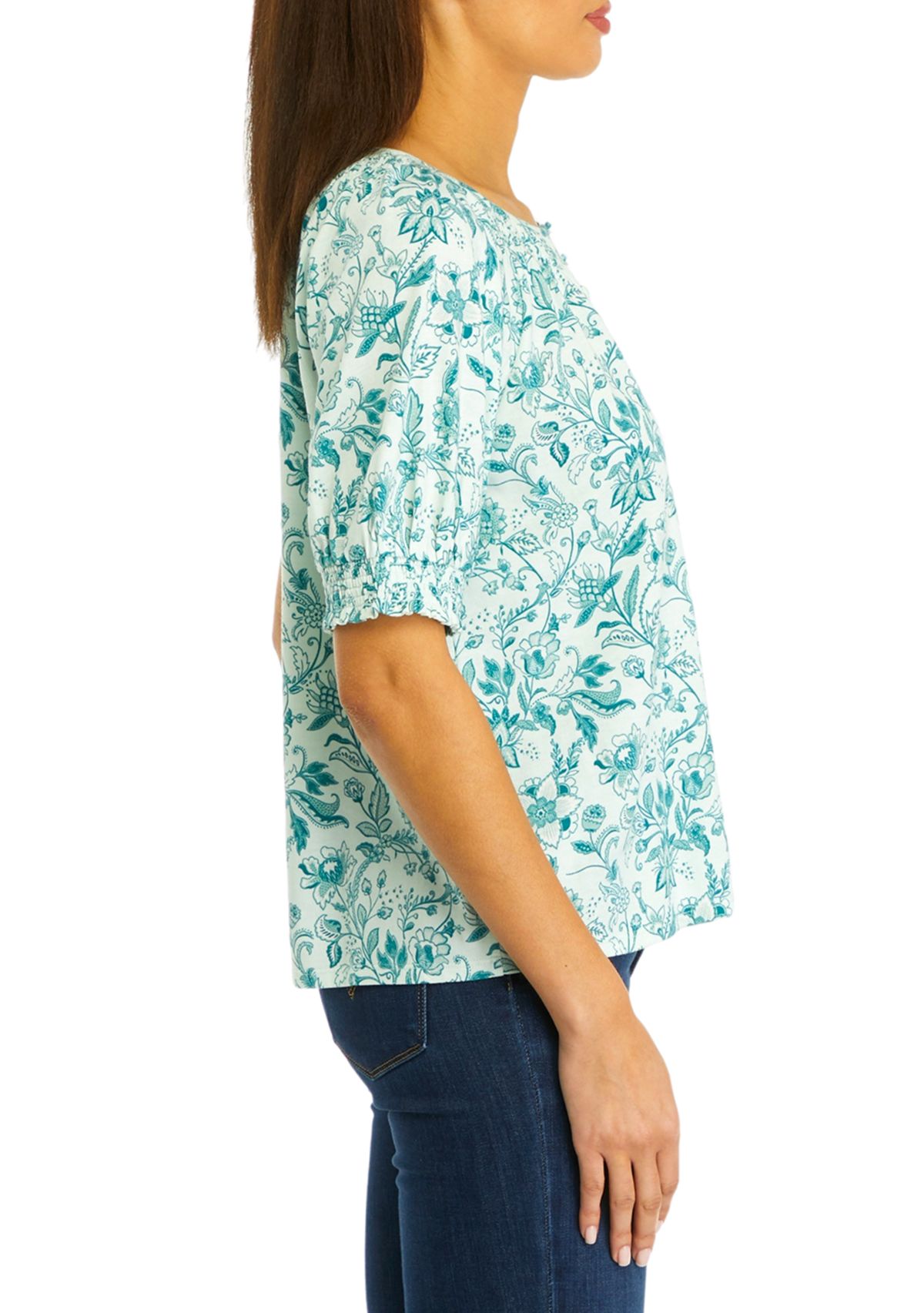 Womens Button Front Blouse