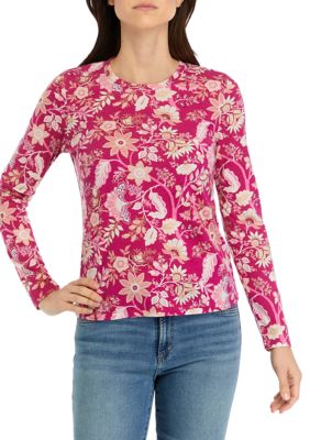Wonderly Women's Printed Long Sleeve T-Shirt | belk