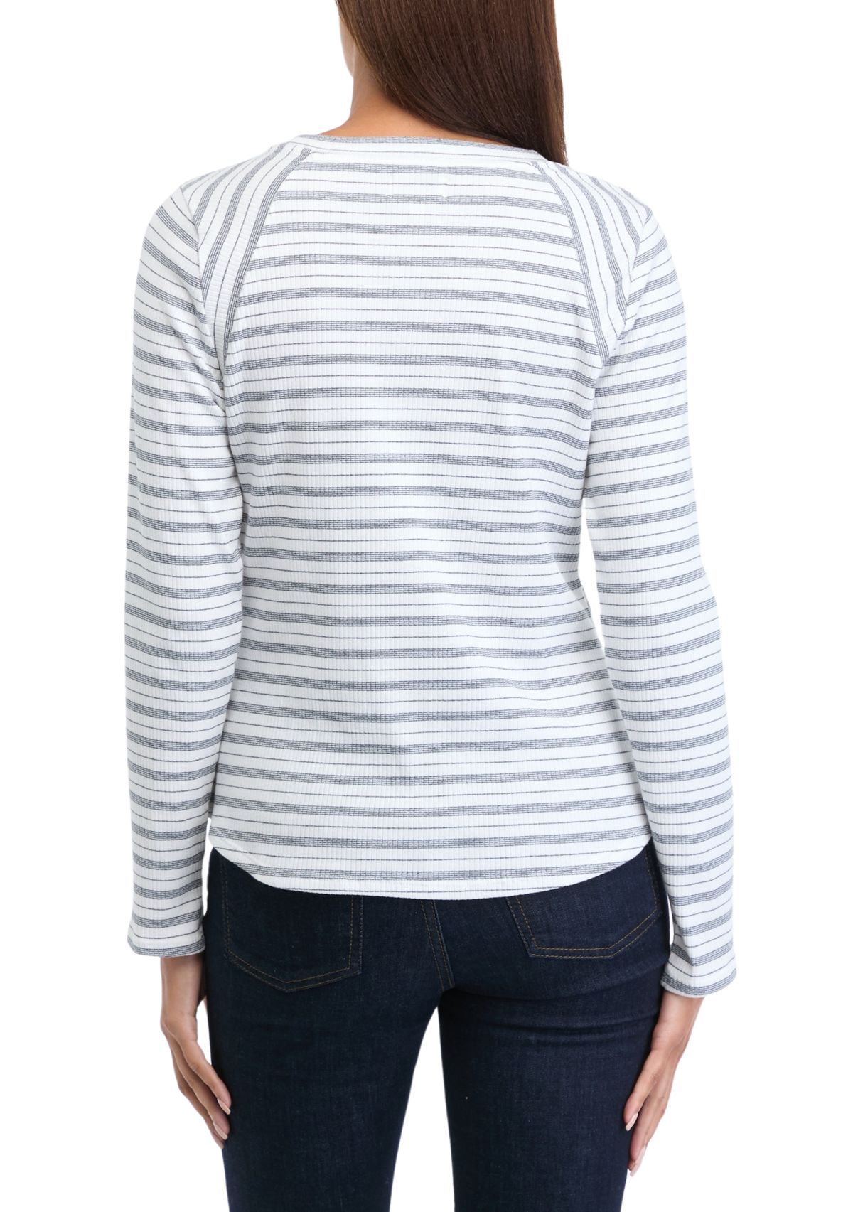 Womens Long Sleeve Ribbed Top