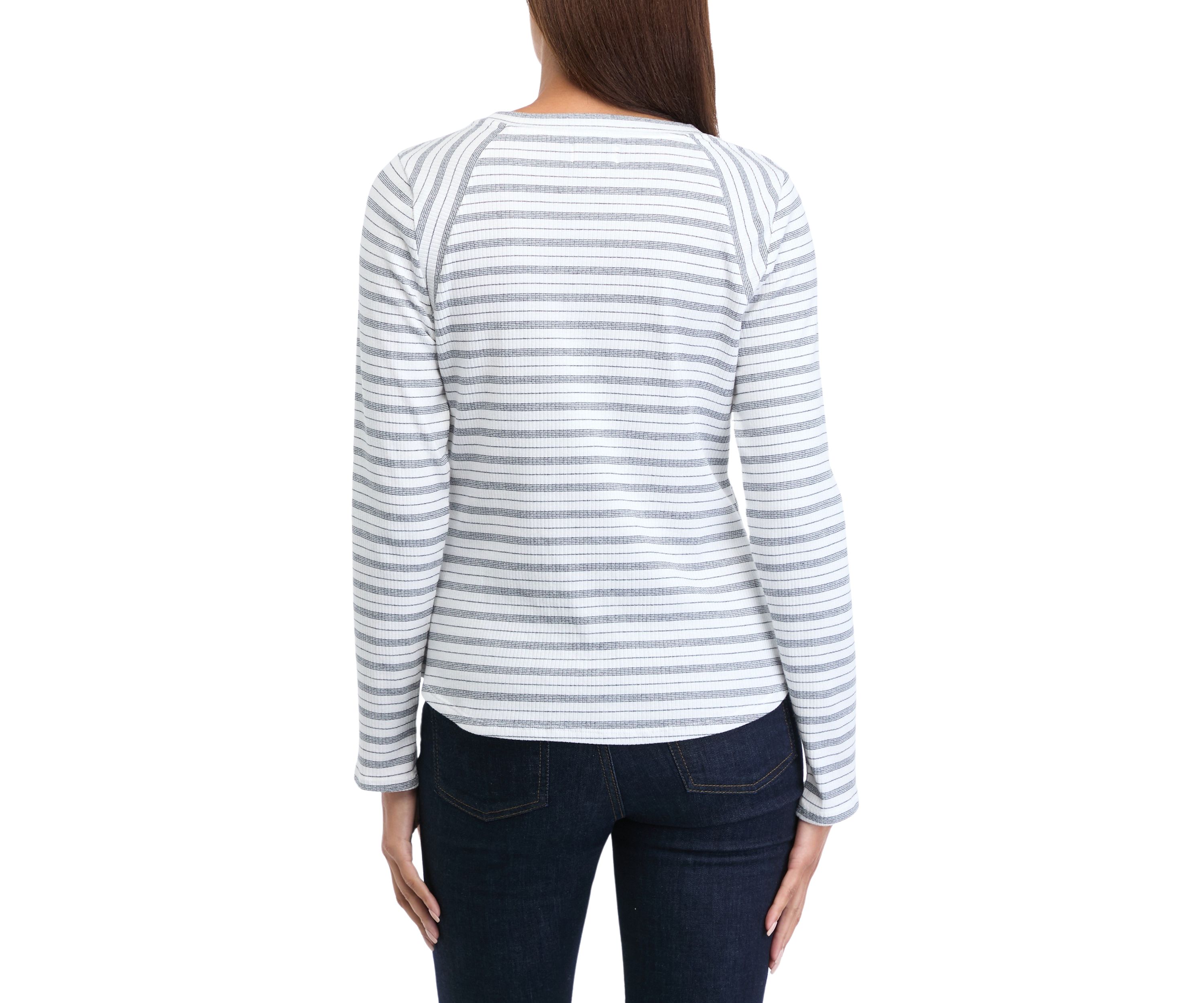 Womens Long Sleeve Ribbed Top