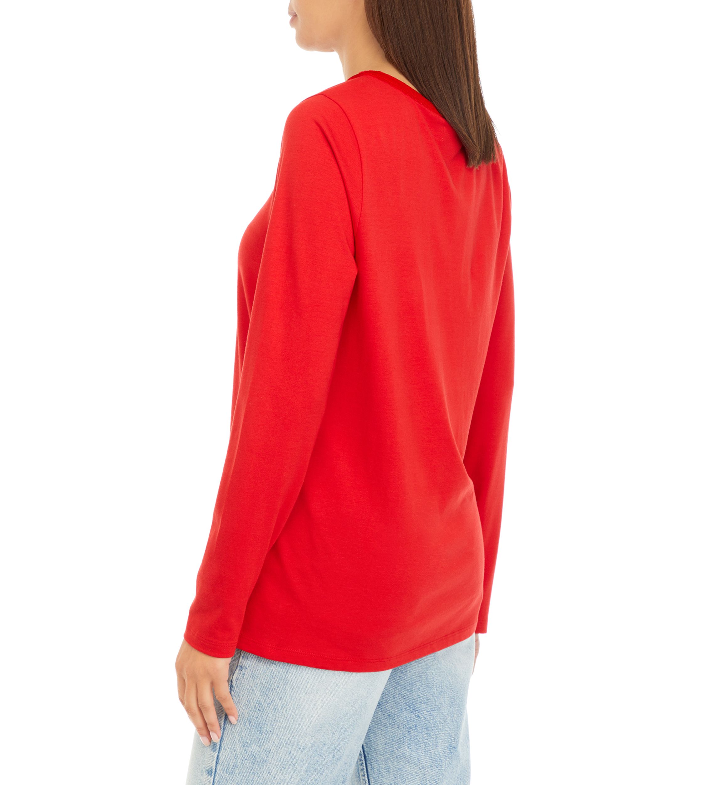Womens Velvet Trim Top
