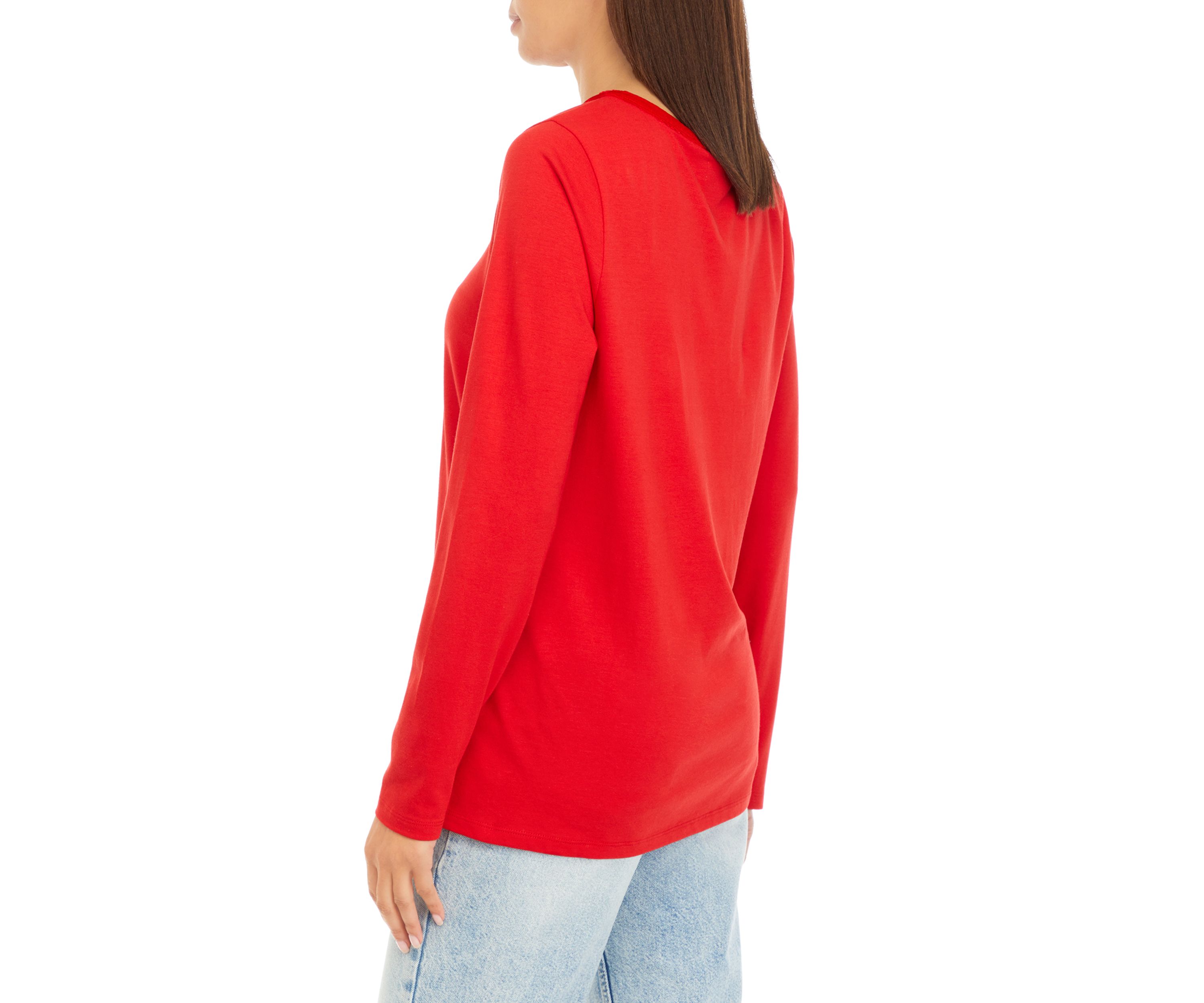 Womens Velvet Trim Top