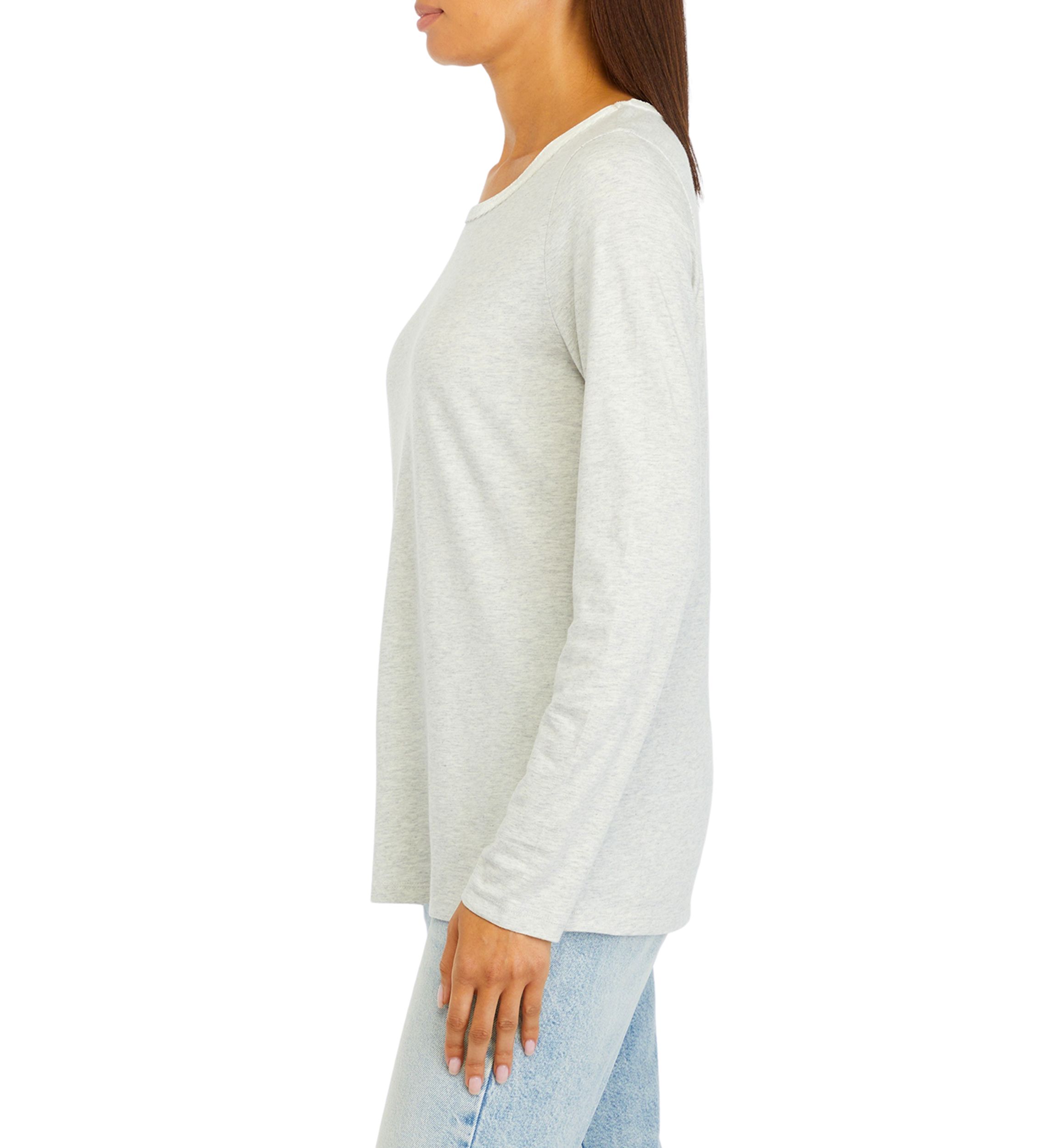 Womens Velvet Trim Heather Top