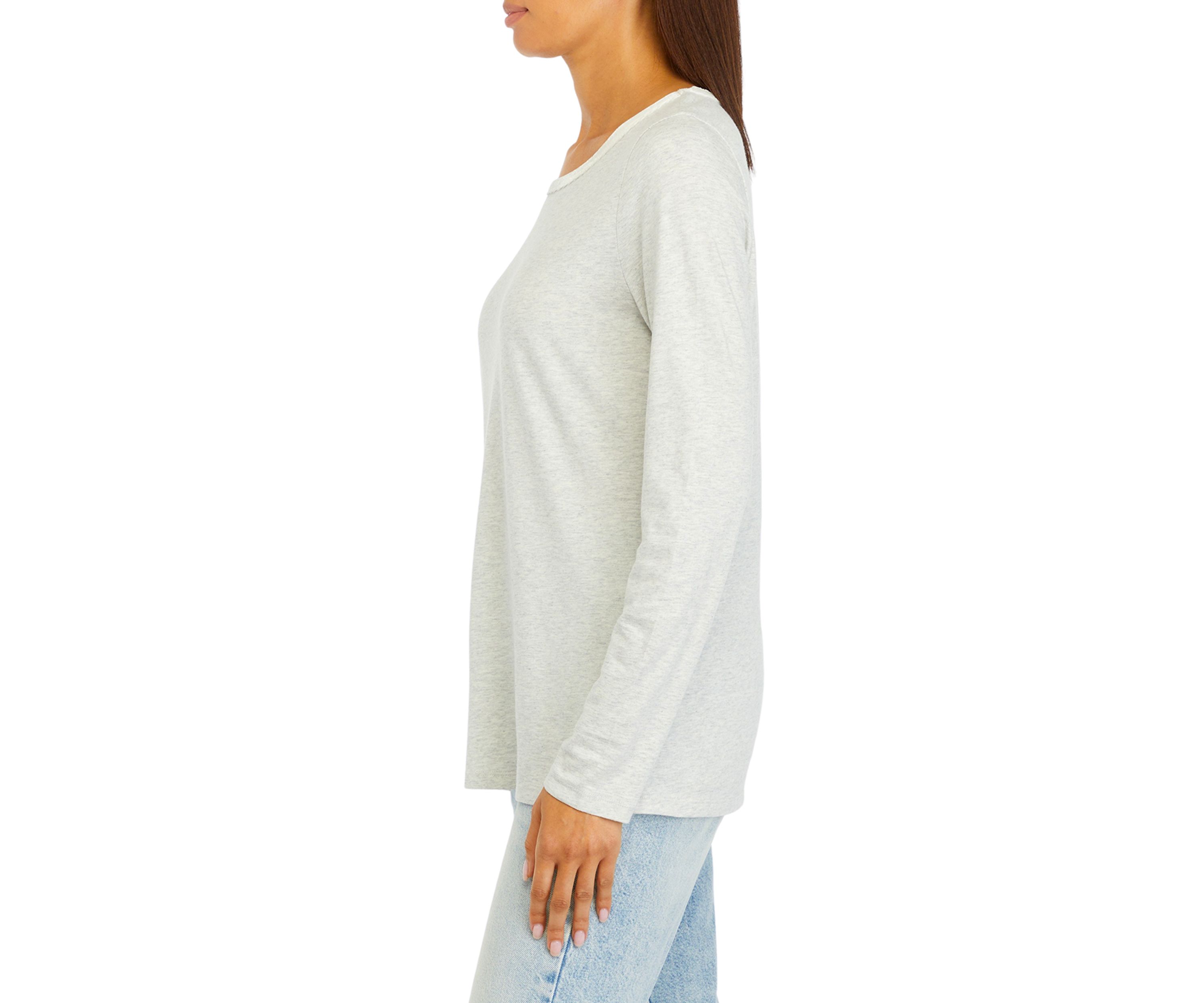 Womens Velvet Trim Heather Top