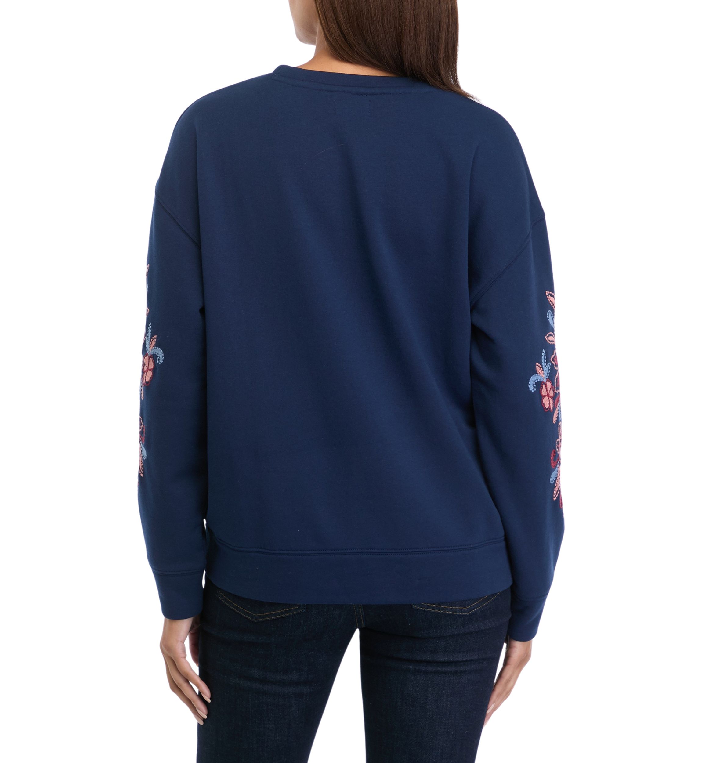 Womens Long Sleeve Embroidered Sweatshirt