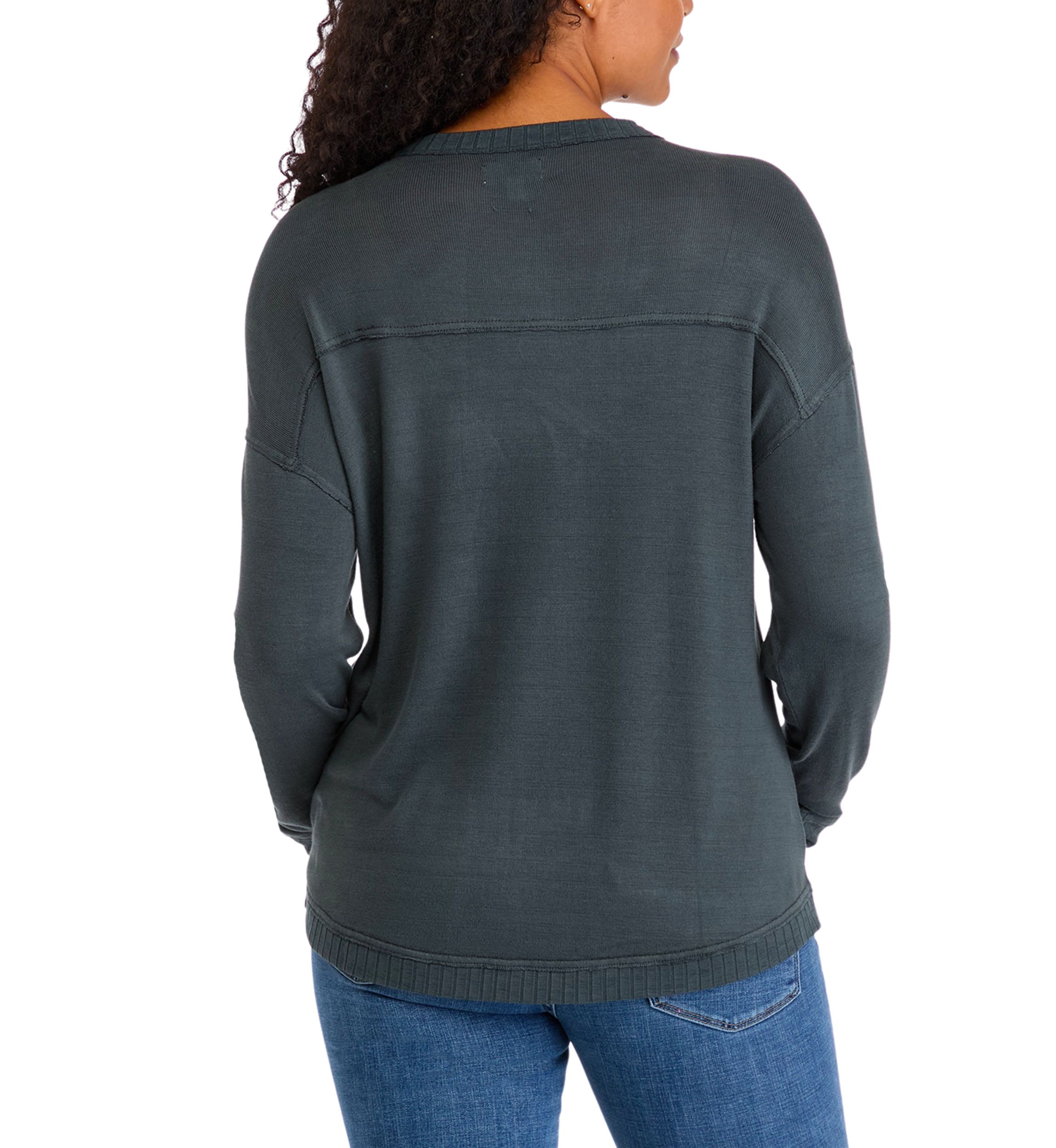 Womens Raw Edge Solid T-Shirt