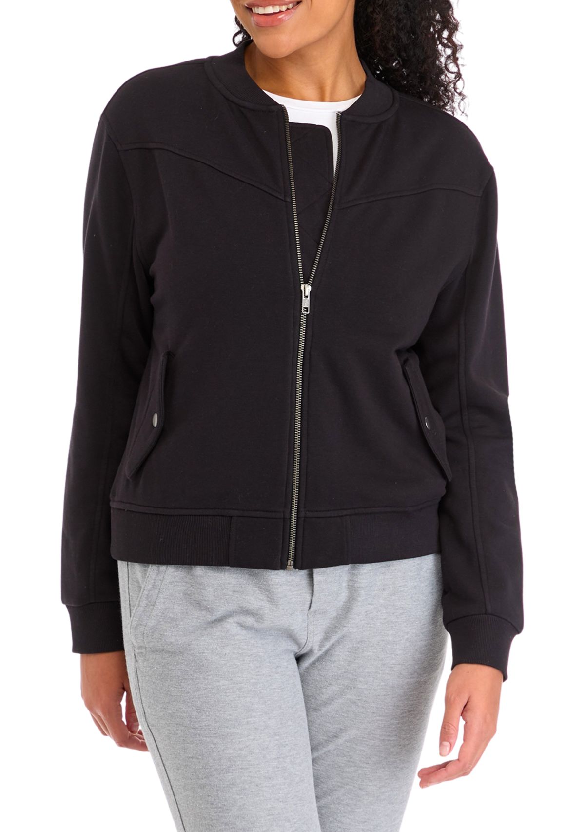 Womens Knit Bomber Jacket