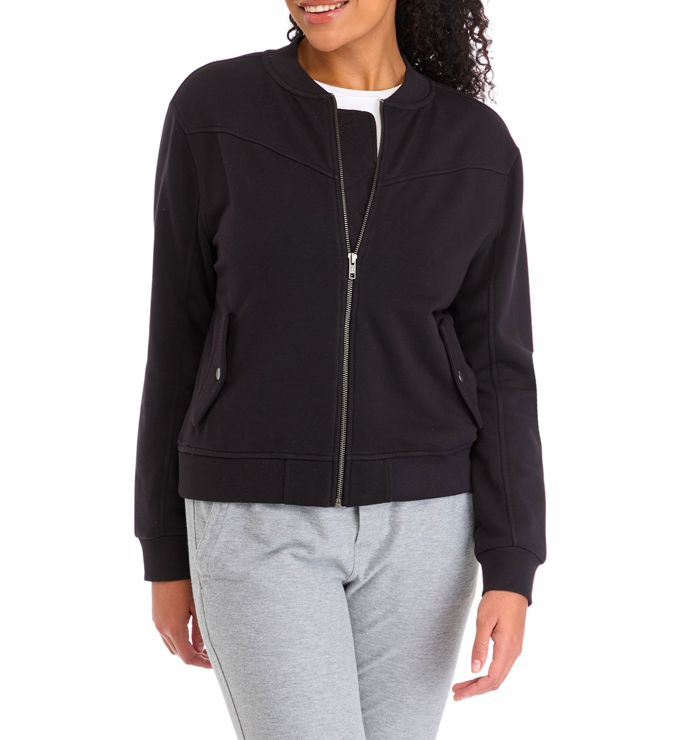 Womens Knit Bomber Jacket