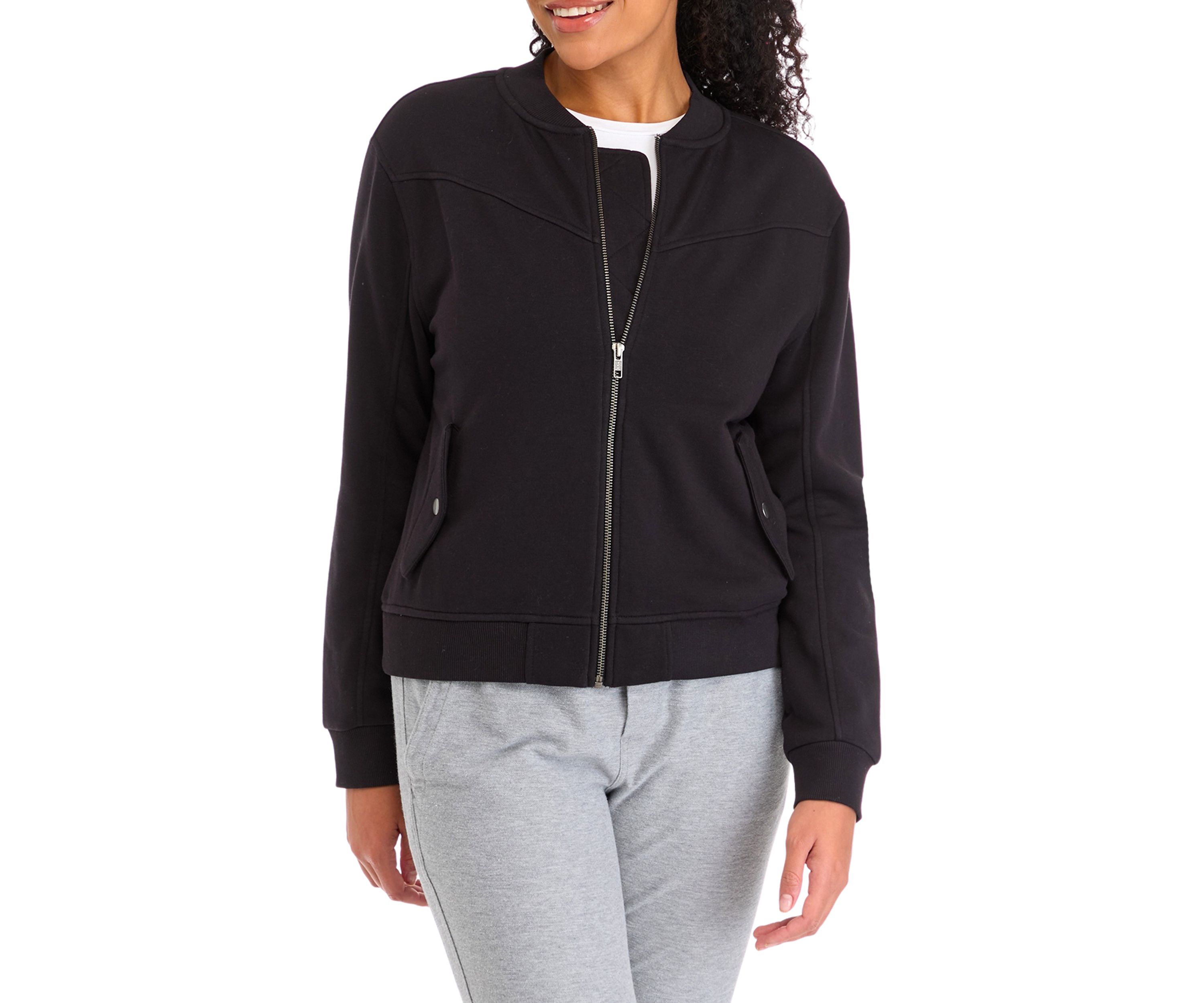 Womens Knit Bomber Jacket